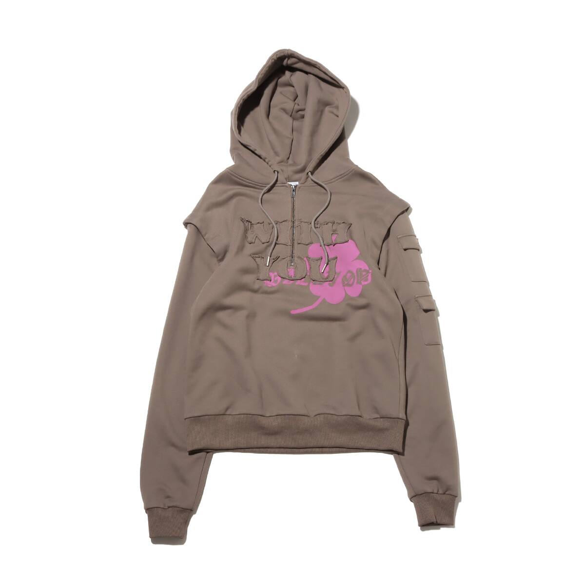 atmos pink デザイン スウェット フーディ BEIGE 23FA-I