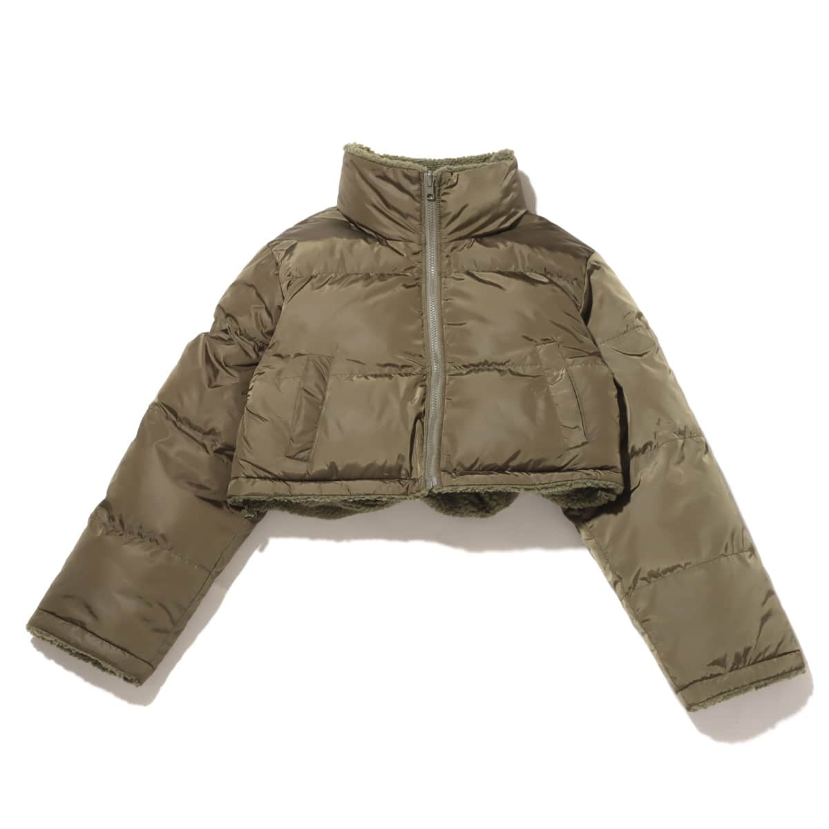 atmos pink リバーシブル ショート 中綿ジャケット KHAKI 23FA-I