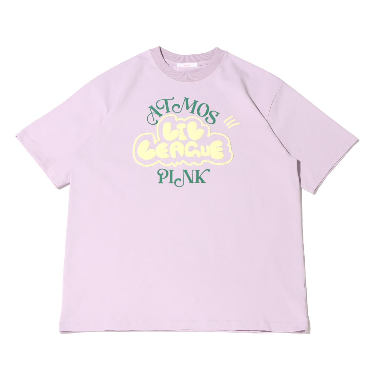 atmos pink × LIL LEAGUE 書き下ろしロゴ Tシャツ PINK