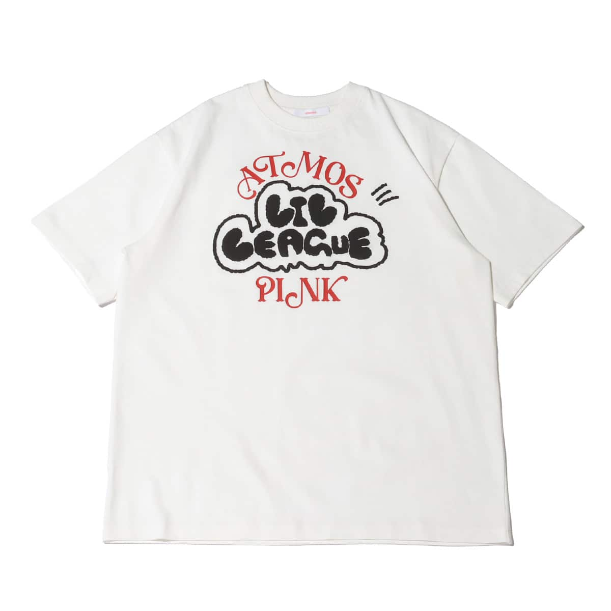 atmos pink × LIL LEAGUE 書き下ろしロゴ Tシャツ WHITE 24SP-S