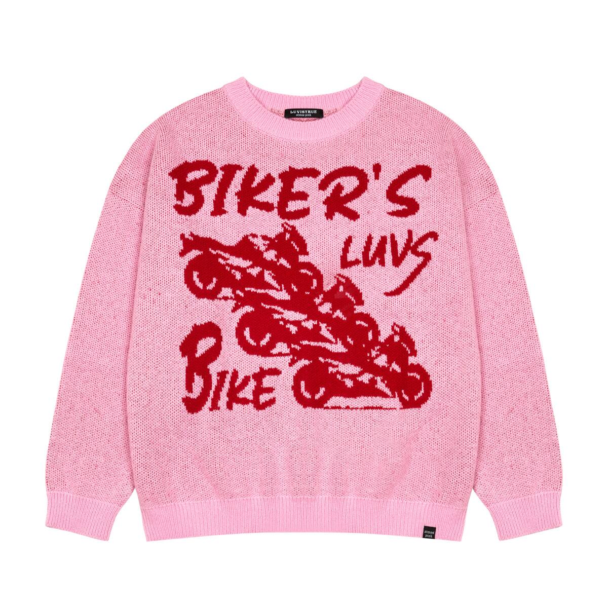 LUVISTRUE × atmos pink RC BIKE KNIT PINK