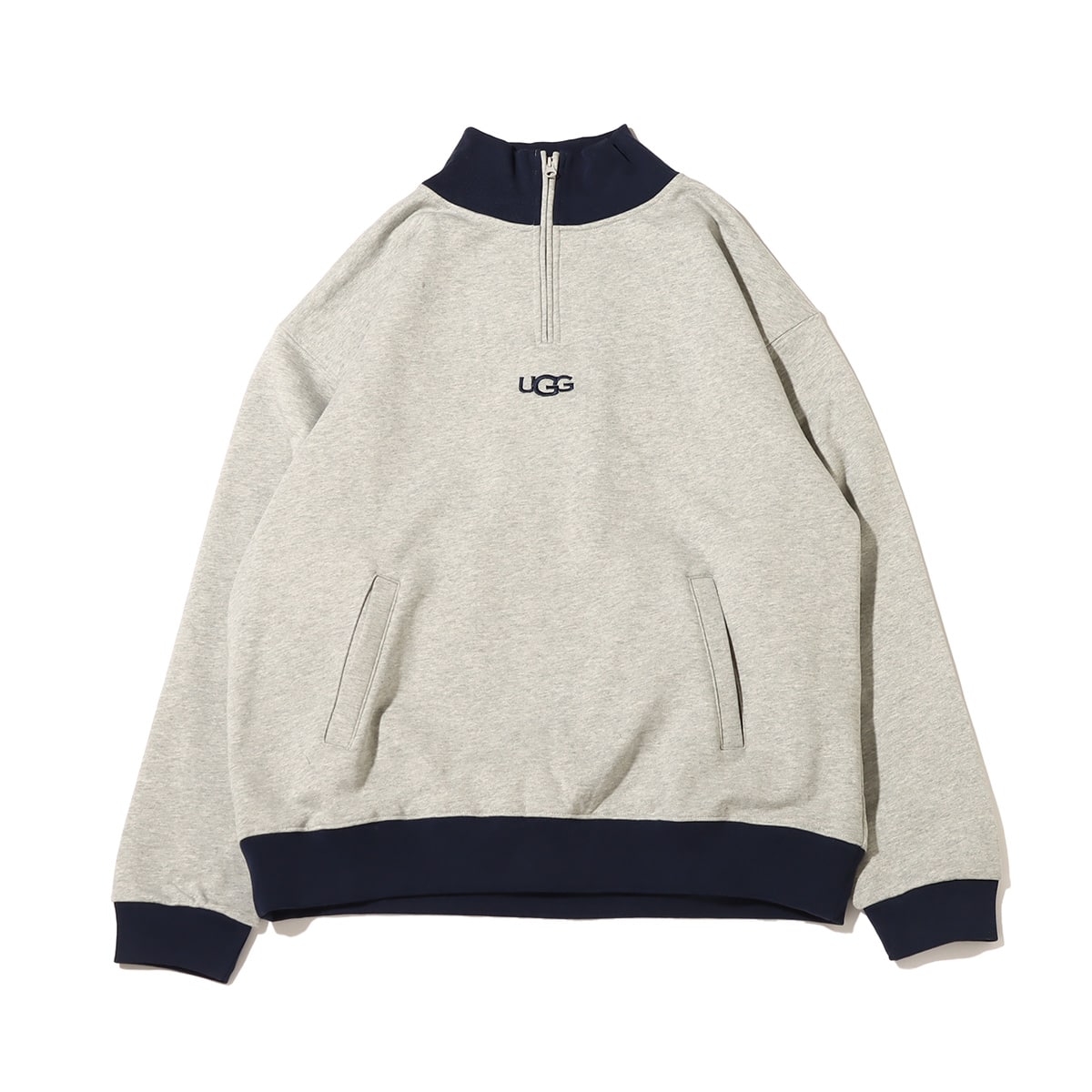 UGG ハーフジップ 配色トレーナー GRAY 23SS-I