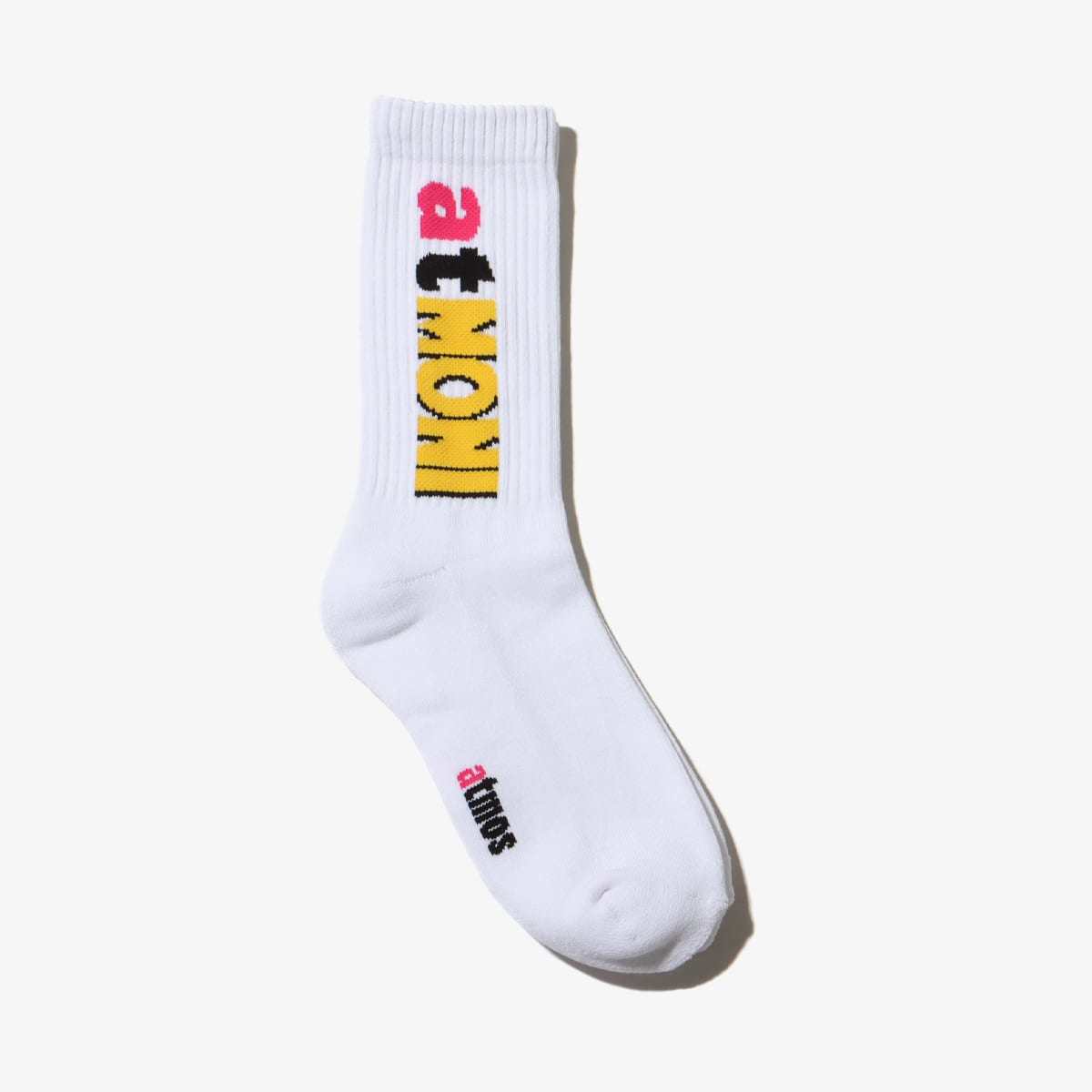 atmos pink x MONICHIKI HOUSE ATMONI CHICKEN SOCKS WHITEのメイン画像