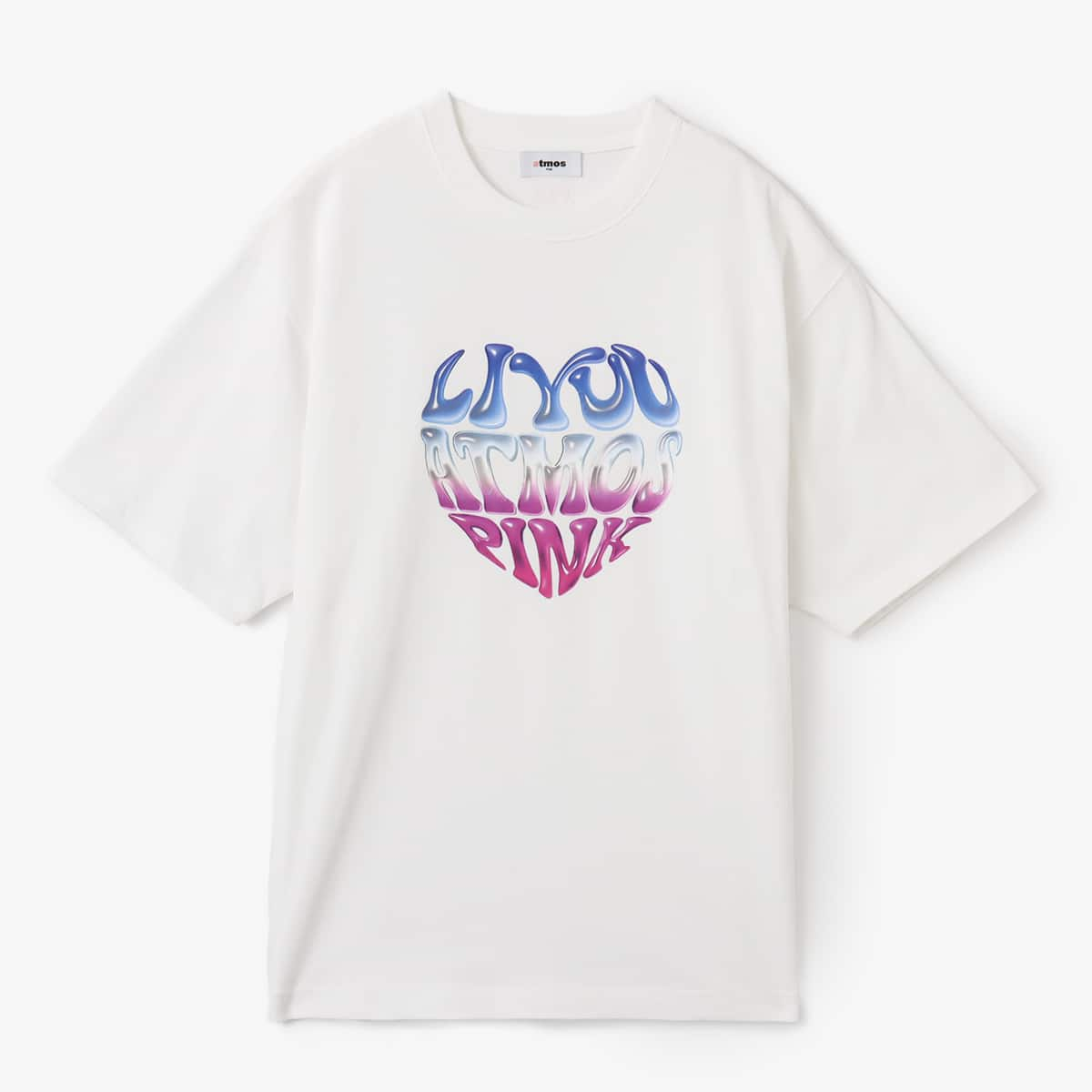 atmos pink x Liyuu Heart Logo T-shirt WHITE