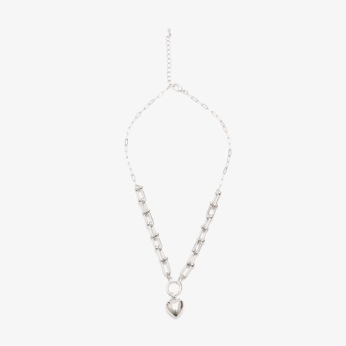 atmos pink Heart Chain Necklace SILVERのメイン画像
