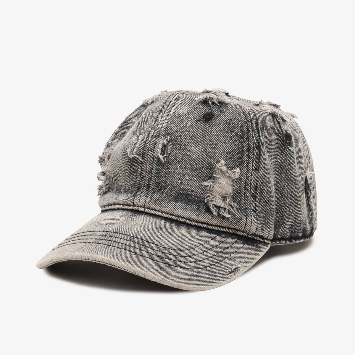 atmos pink Damaged Finishing Denim Cap BLACK のメイン画像