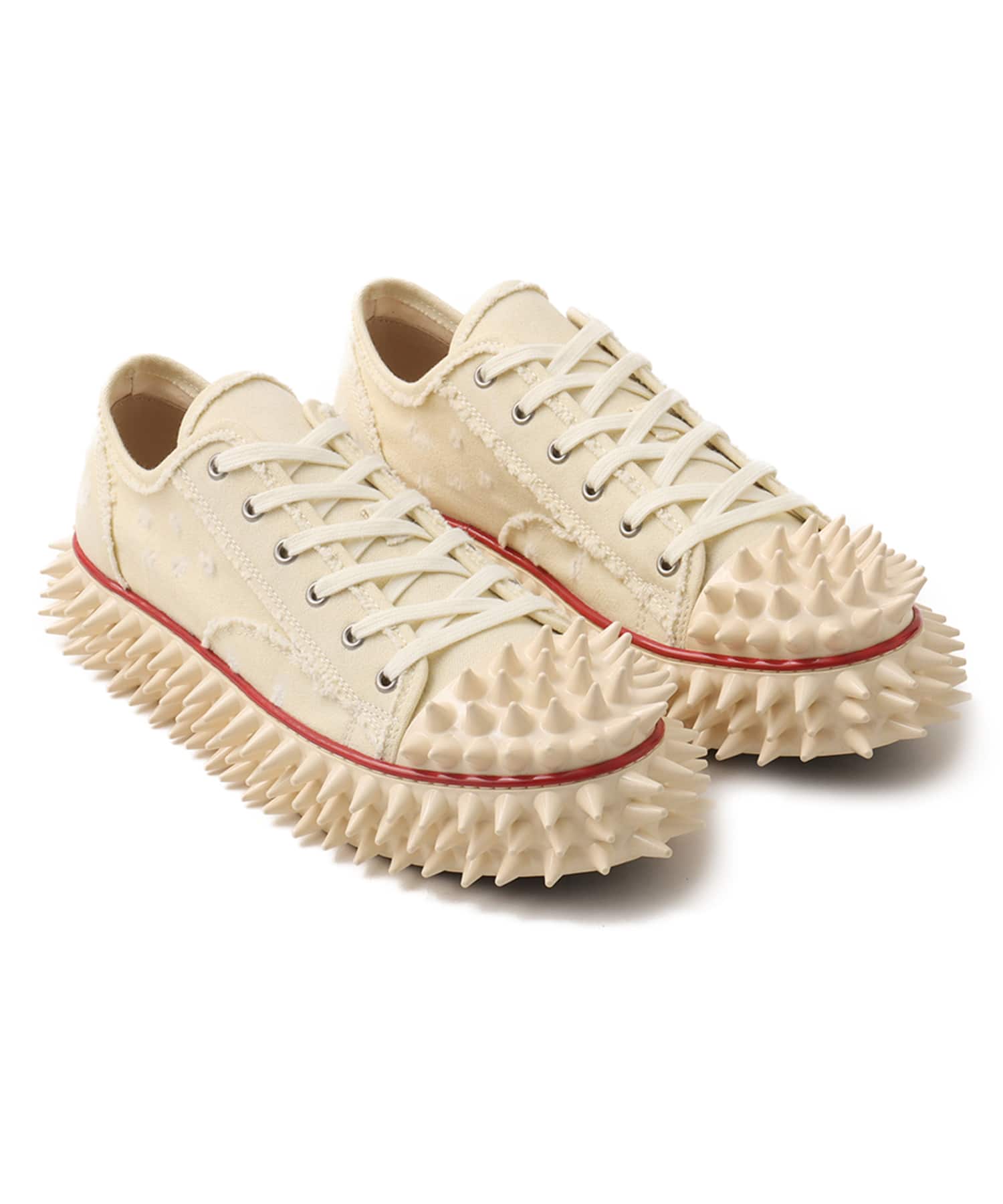 doublet SPIKY CANVAS SNEAKER IVORYのメイン画像