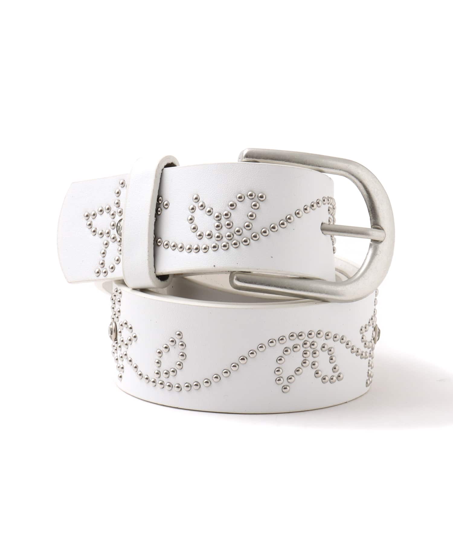 atmos pink Stud Belt WHITEのメイン画像