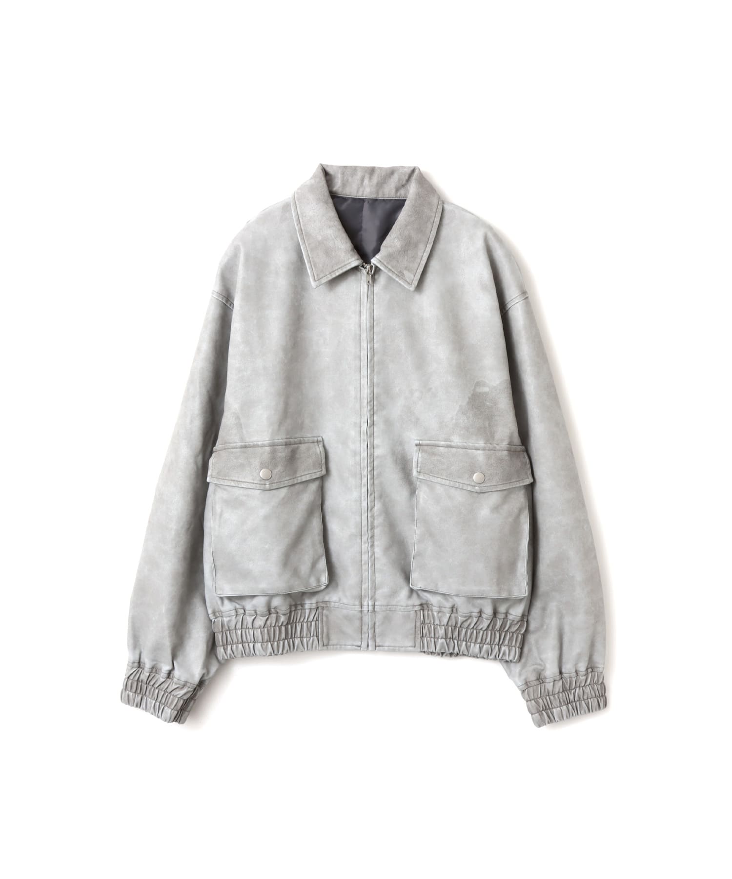 atmos pink Faux Leather Jacket GRAYのメイン画像