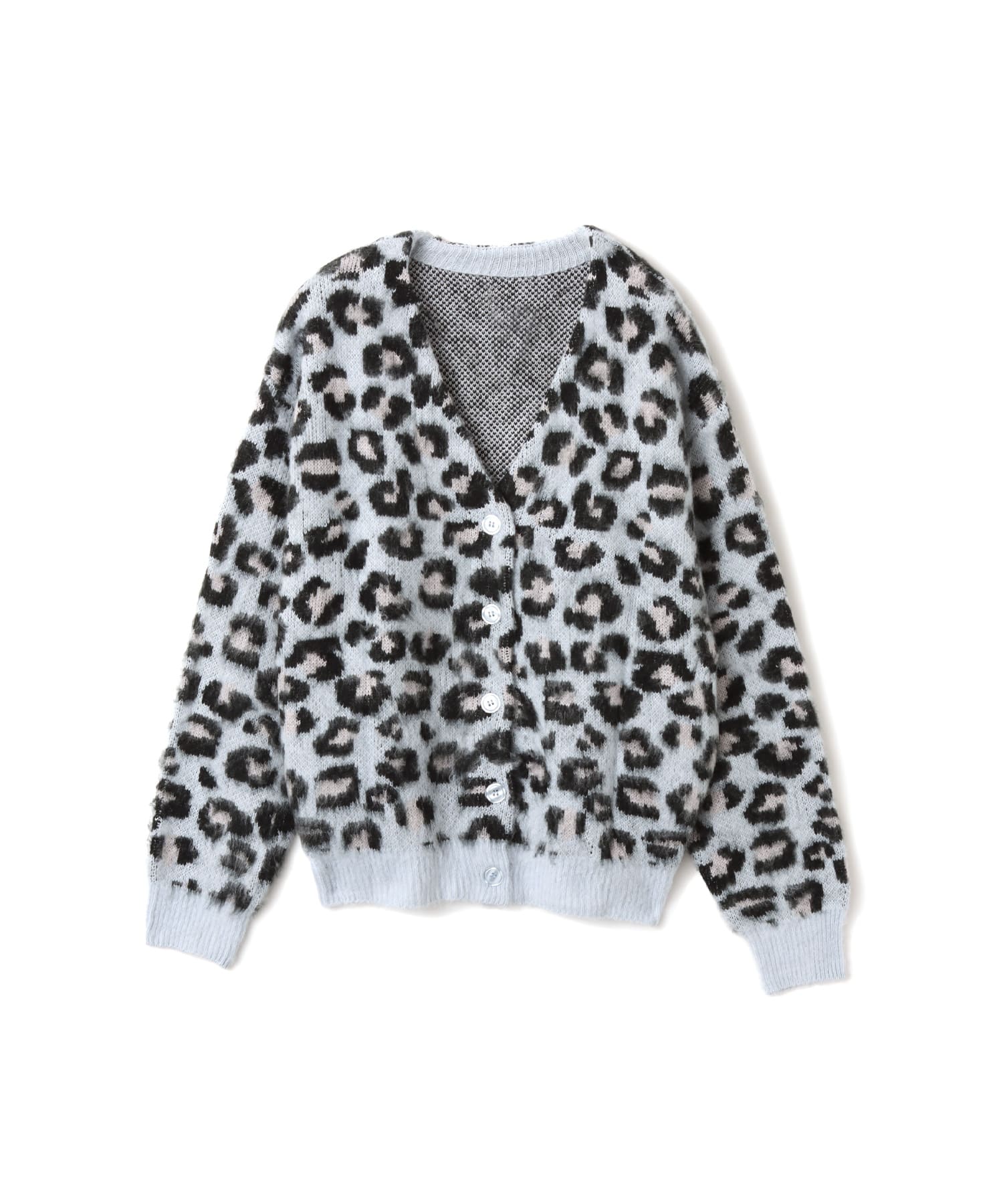 atmos pink Leopard Knit Cardigan BLUEのメイン画像