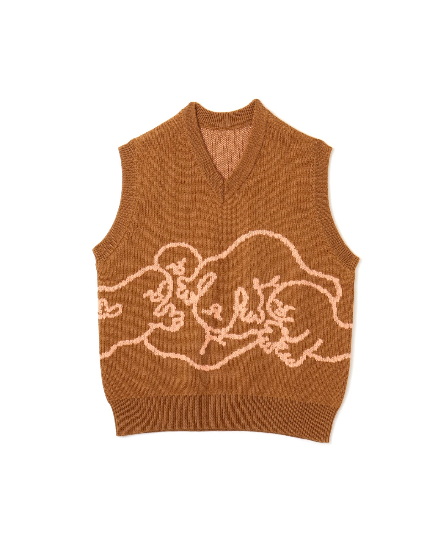 MARIA SAKURAI x atmos pink Ghost Knit Vest BROWNのメイン画像