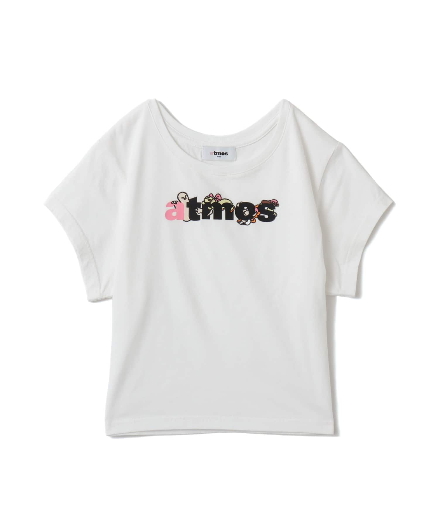 MARIA SAKURAI x atmos pink ロゴT-shirt WHITEのメイン画像