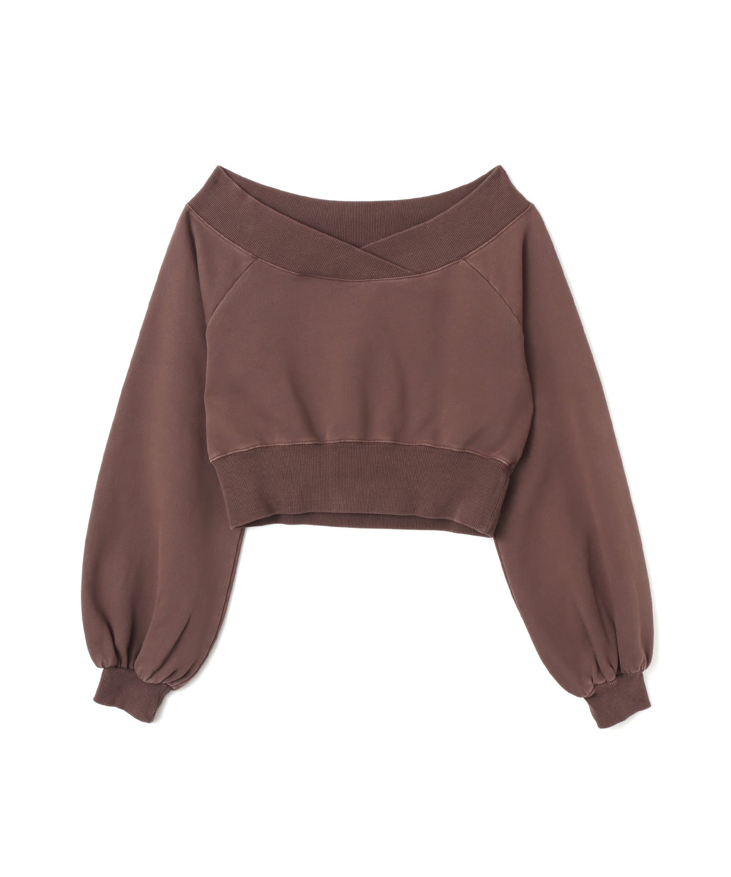 atmos pink Off-shoulder Sweat Top BROWNのメイン画像