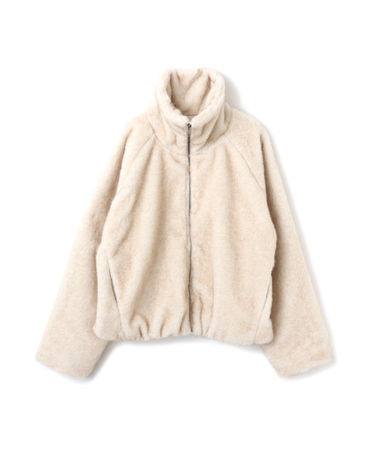 atmos pink Faux Fur Zip Blouson IVORYのメイン画像