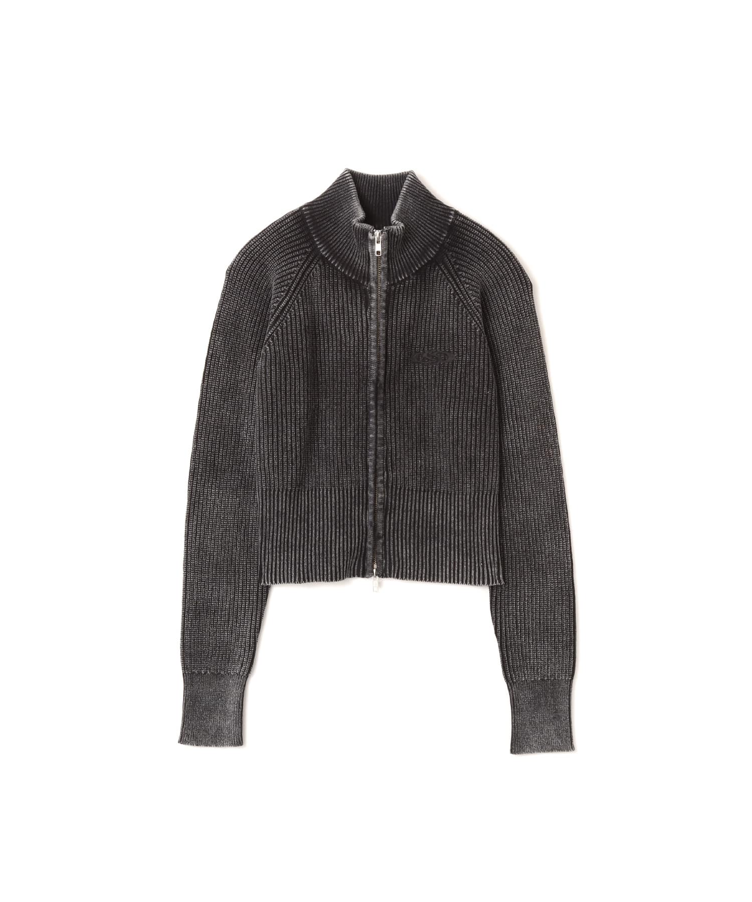 atmos pink Washed Zip Up Knit CHARCOALのメイン画像