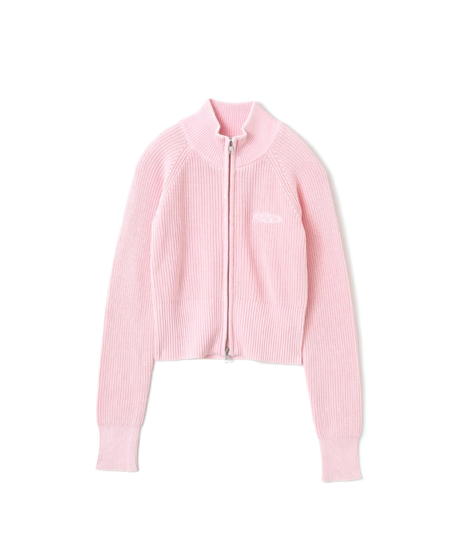 atmos pink Washed Zip Up Knit PINKのメイン画像