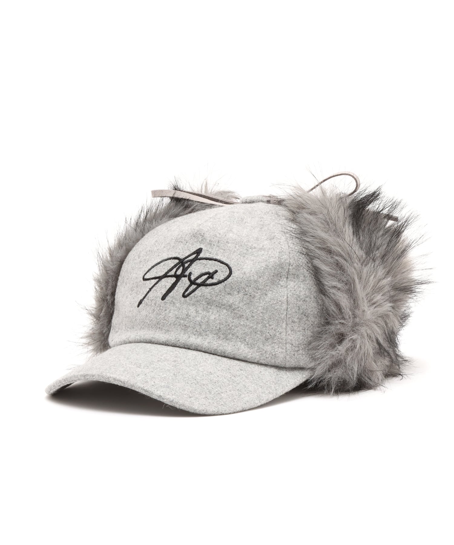 atmos pink Faux Fur Ear Cap GRAYのメイン画像