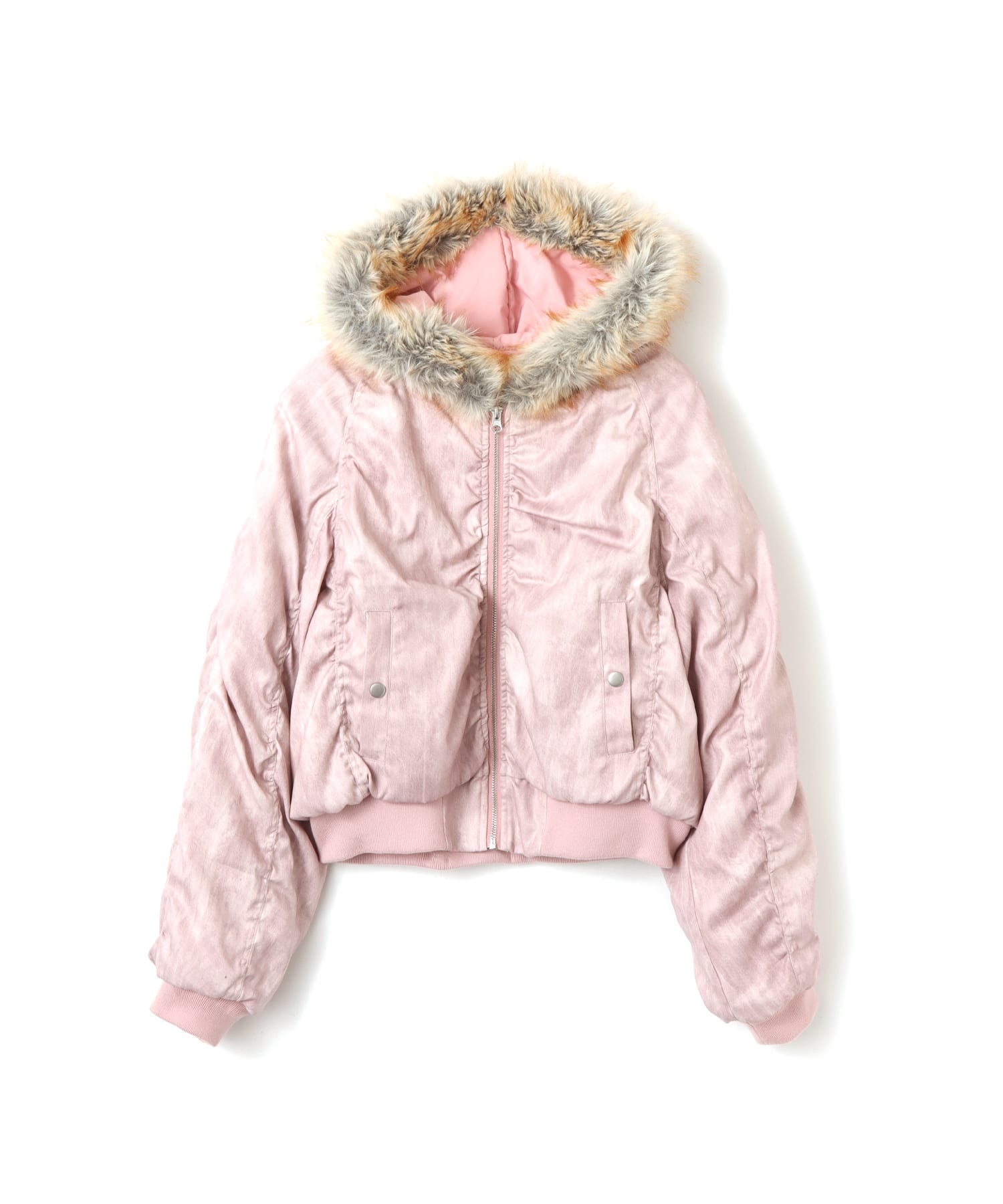atmos pink Faux Fur Hooded Jacket PINKのメイン画像