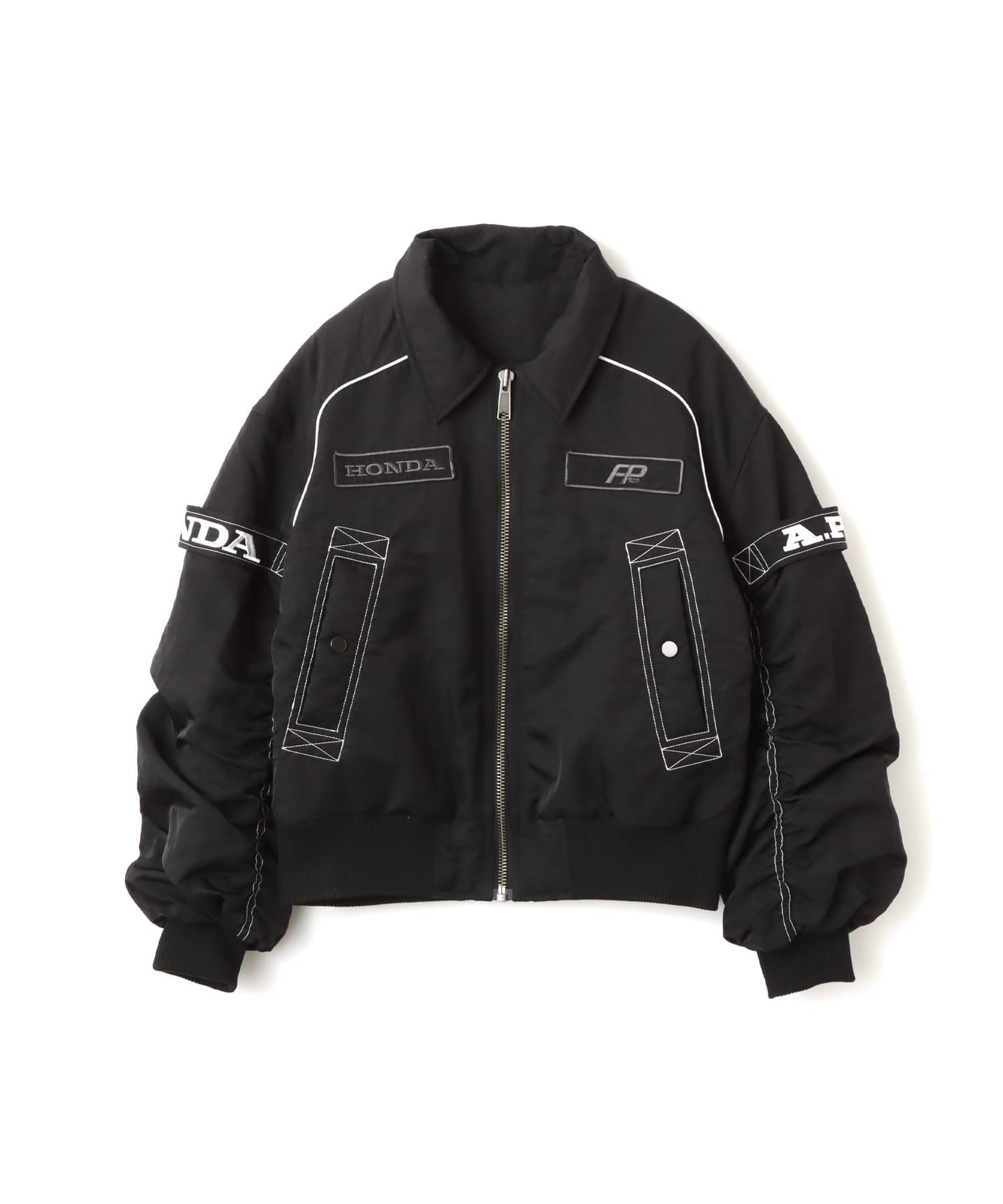 atmos pink x HONDA Bomber Jacket BLACKのメイン画像