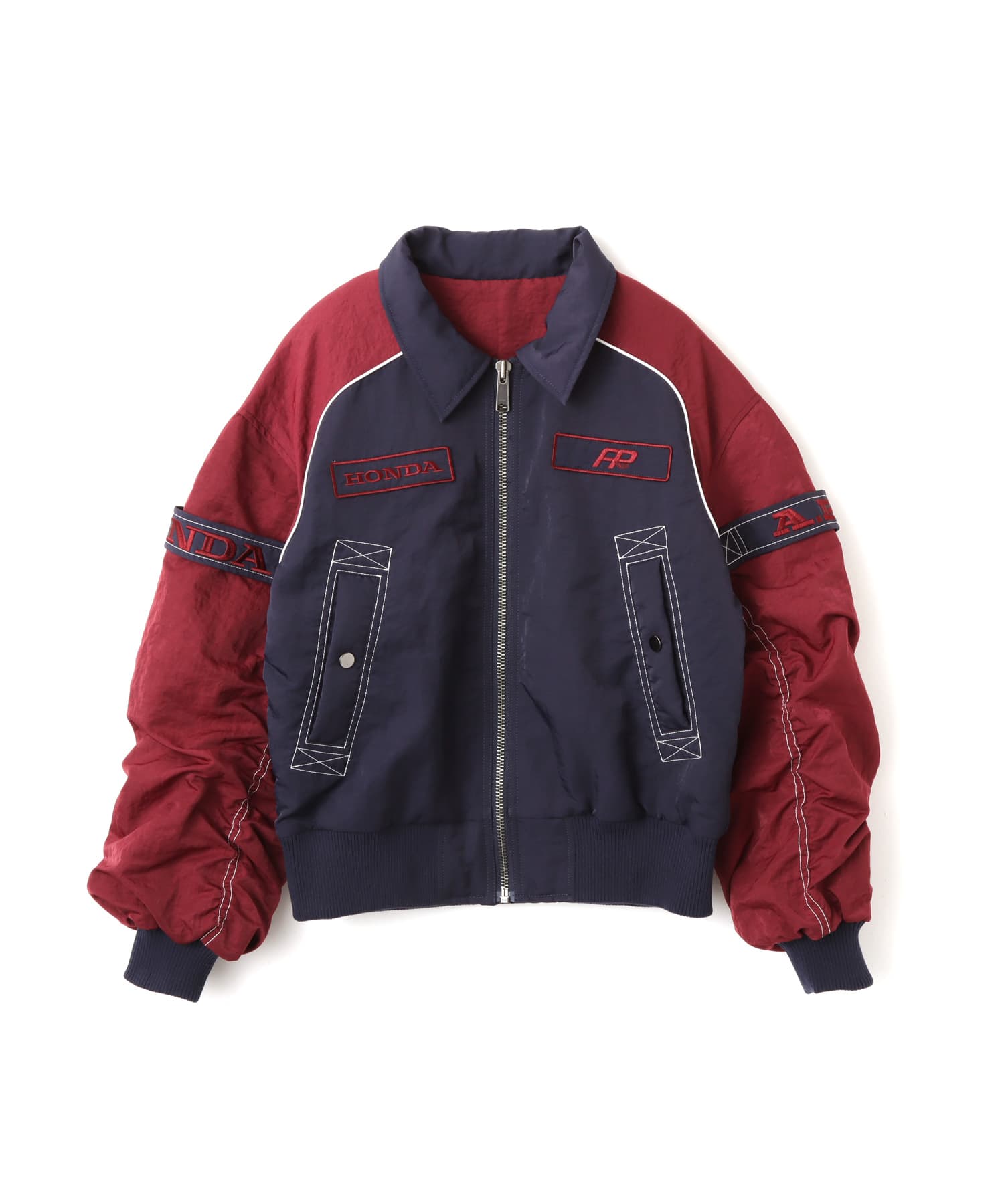atmos pink x HONDA Bomber Jacket NAVYのメイン画像