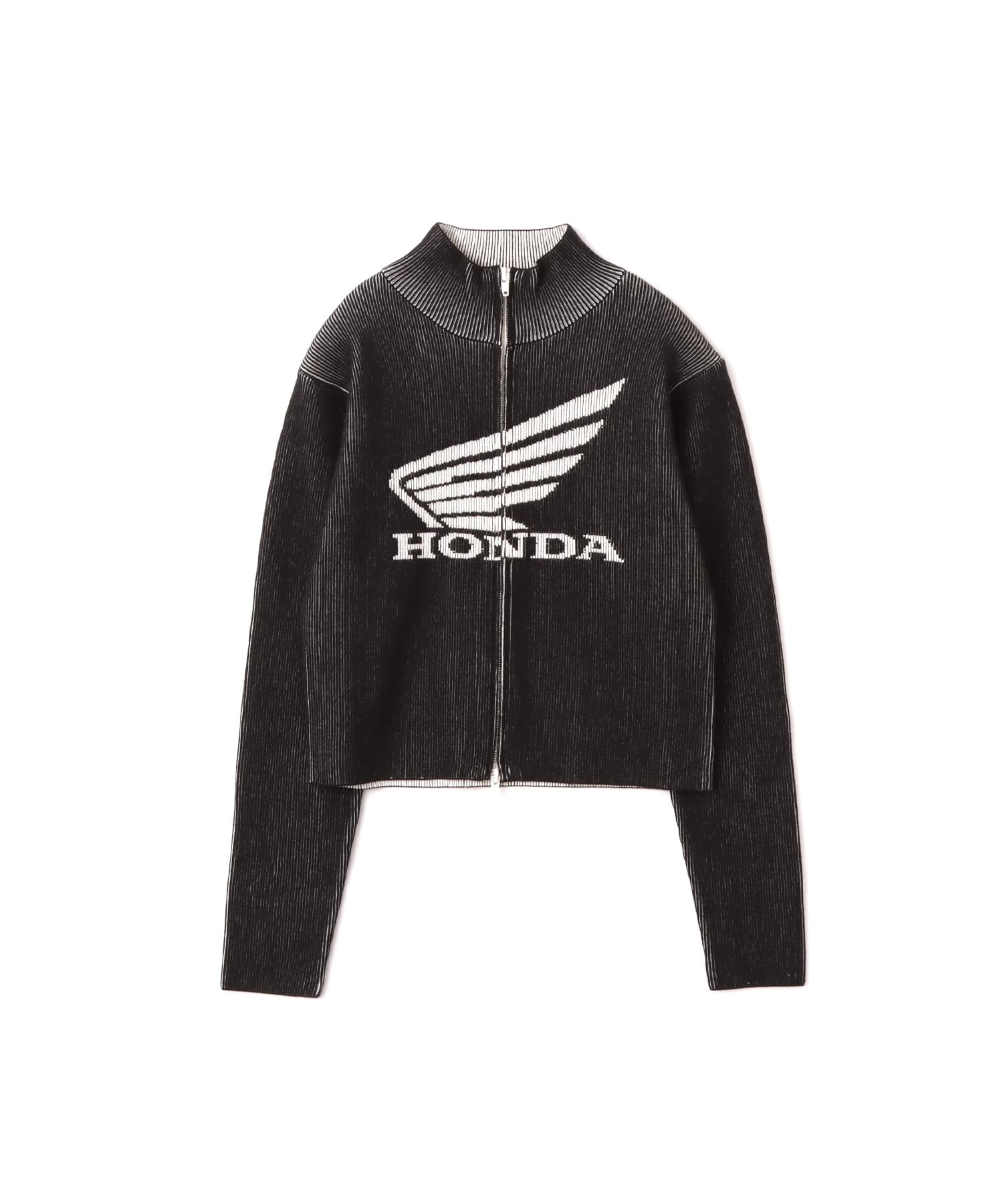 atmos pink x HONDA Zip Up Knit Cardigan GRAYのメイン画像