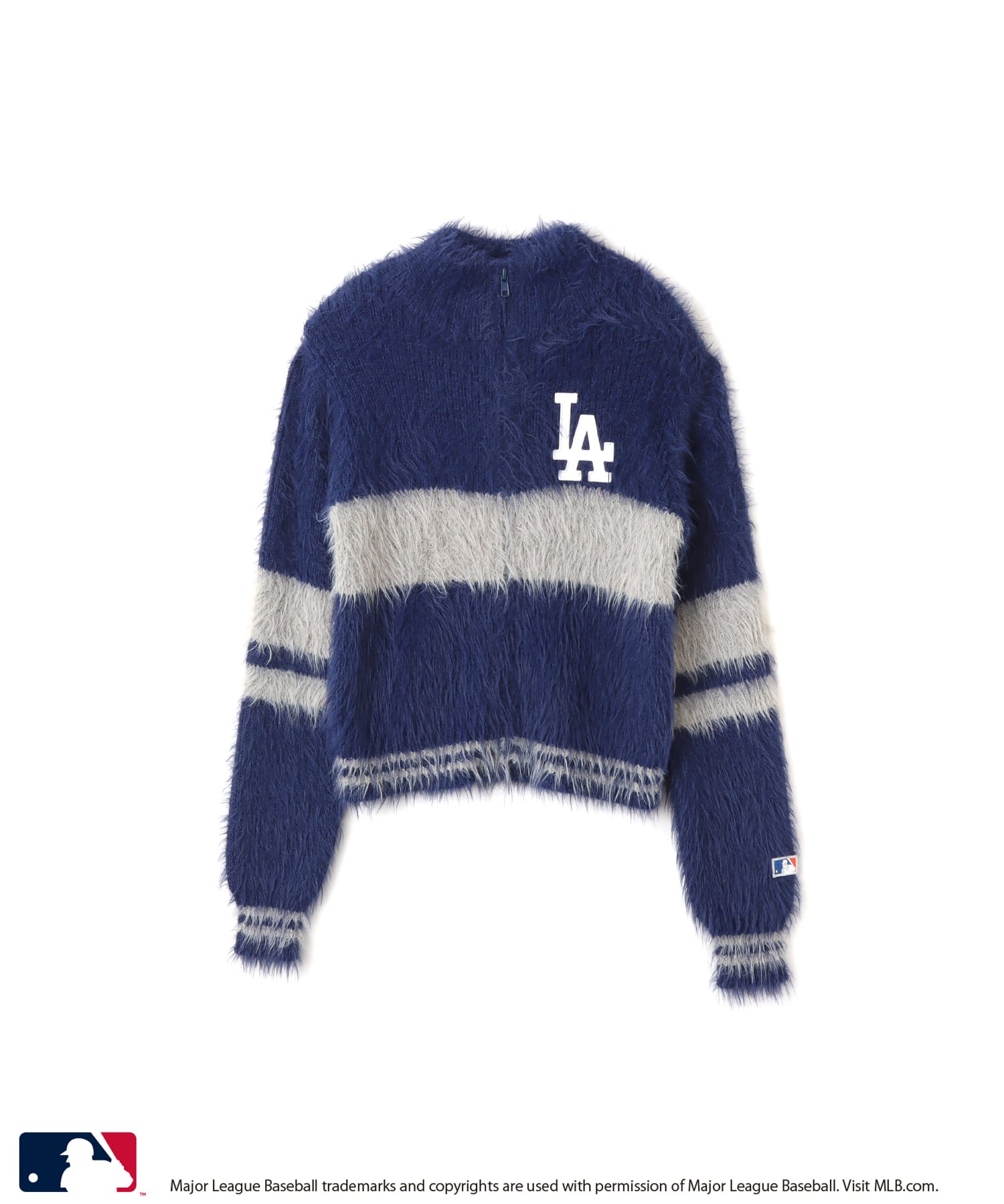 atmos pink MLB Shaggy Knit Blouson NAVYのメイン画像