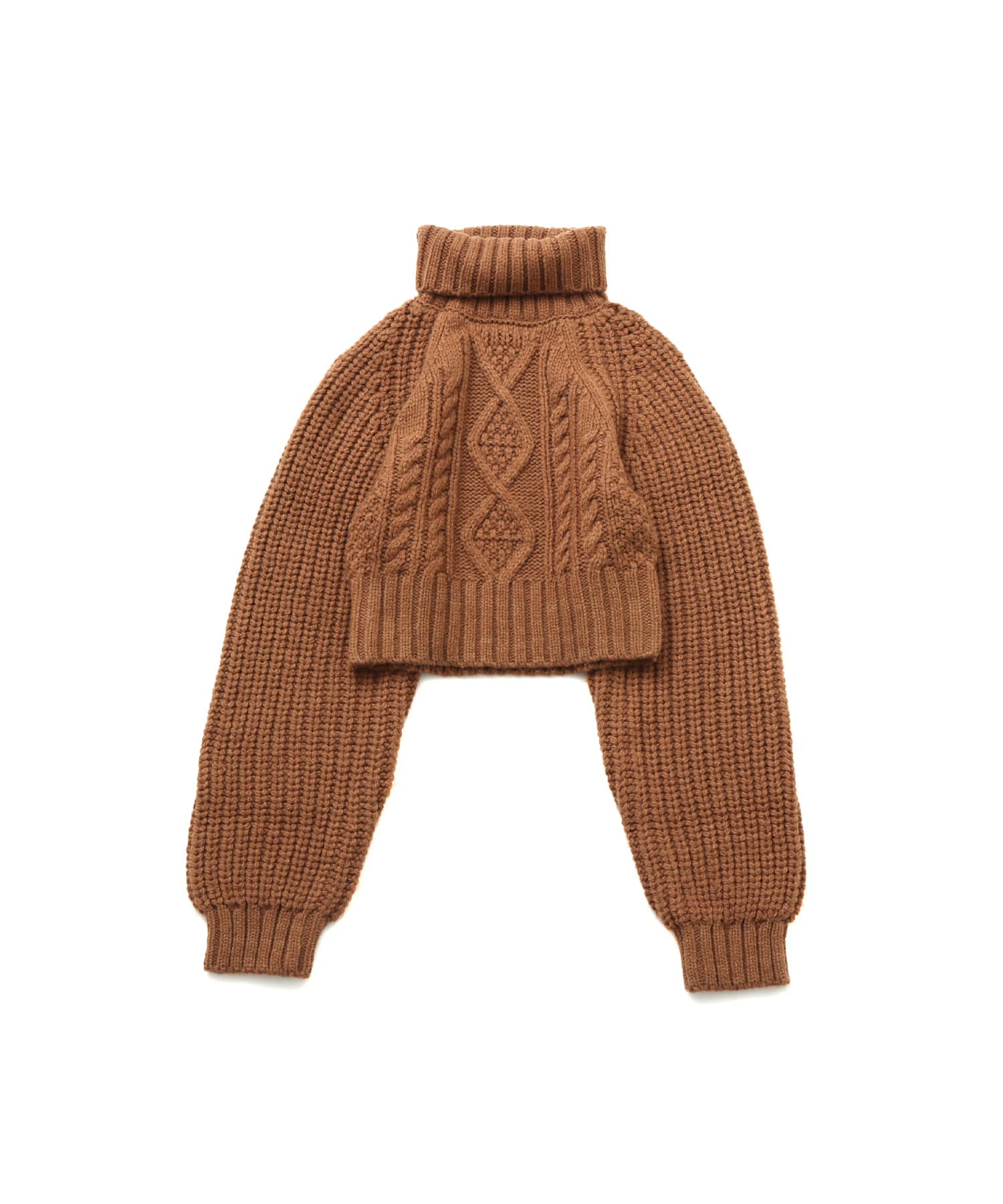 atmos pink Slit Cable Knit Tops BROWNのメイン画像