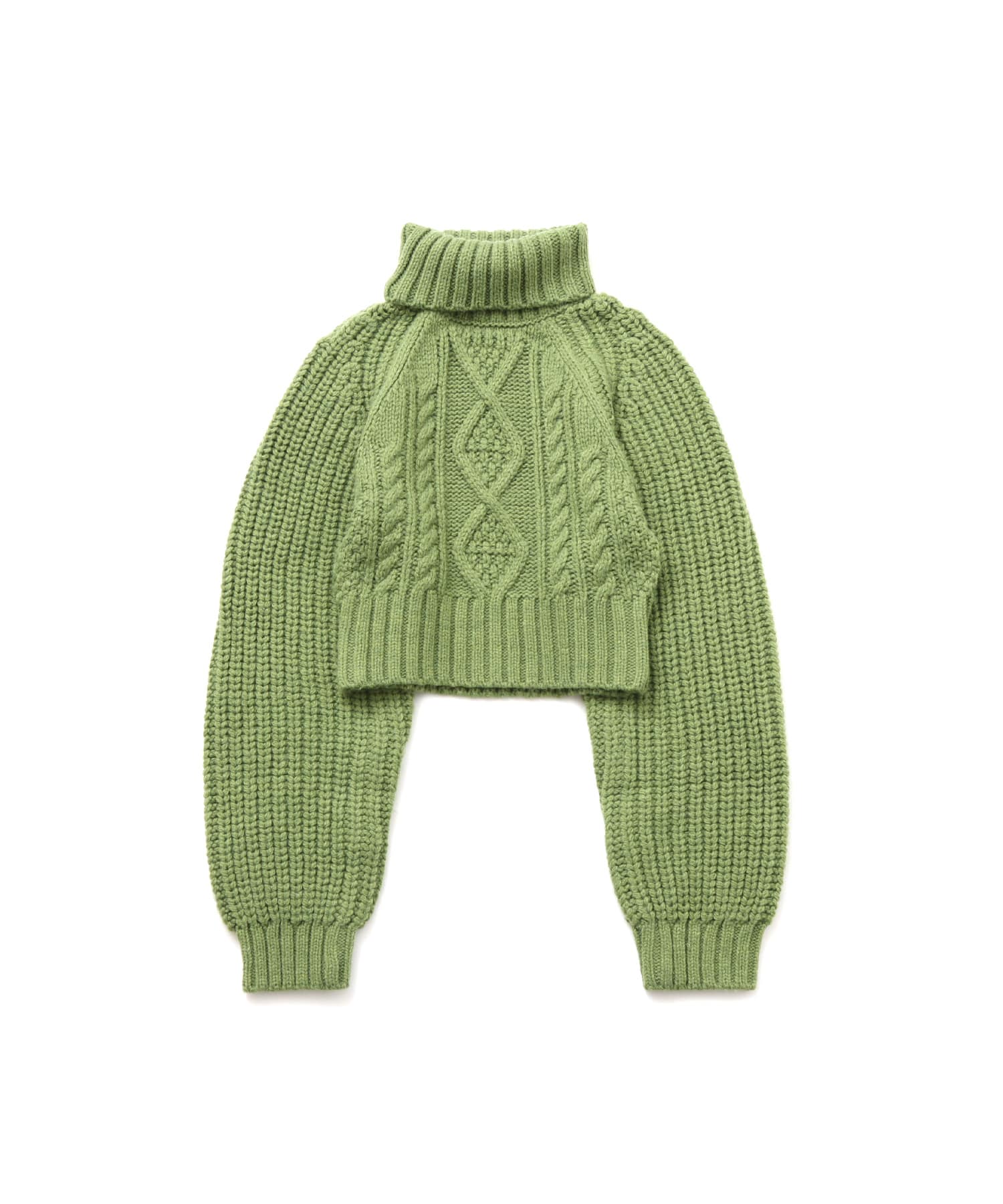 atmos pink Slit Cable Knit Tops GREENのメイン画像