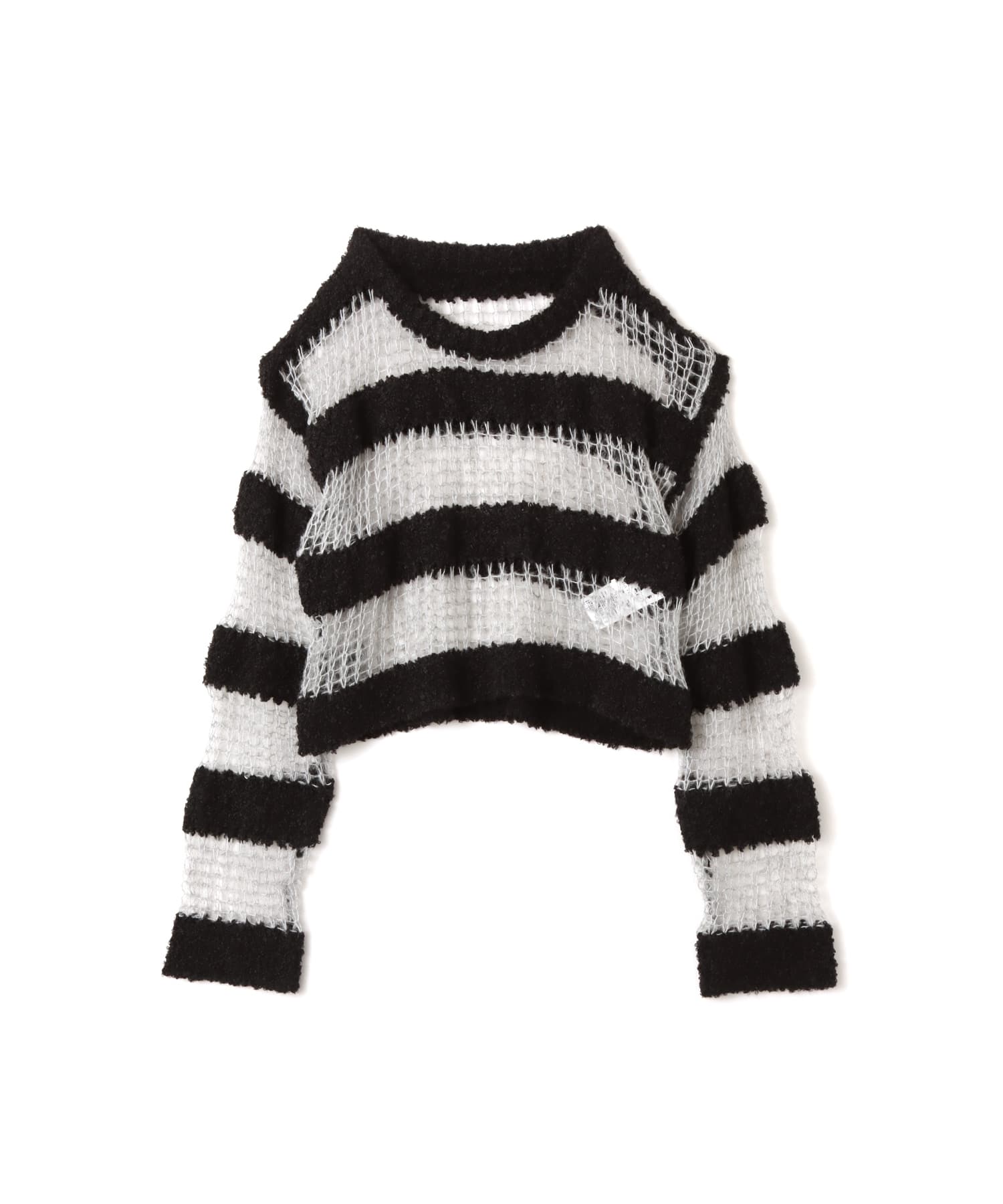atmos pink Border Knit Top BLACKのメイン画像