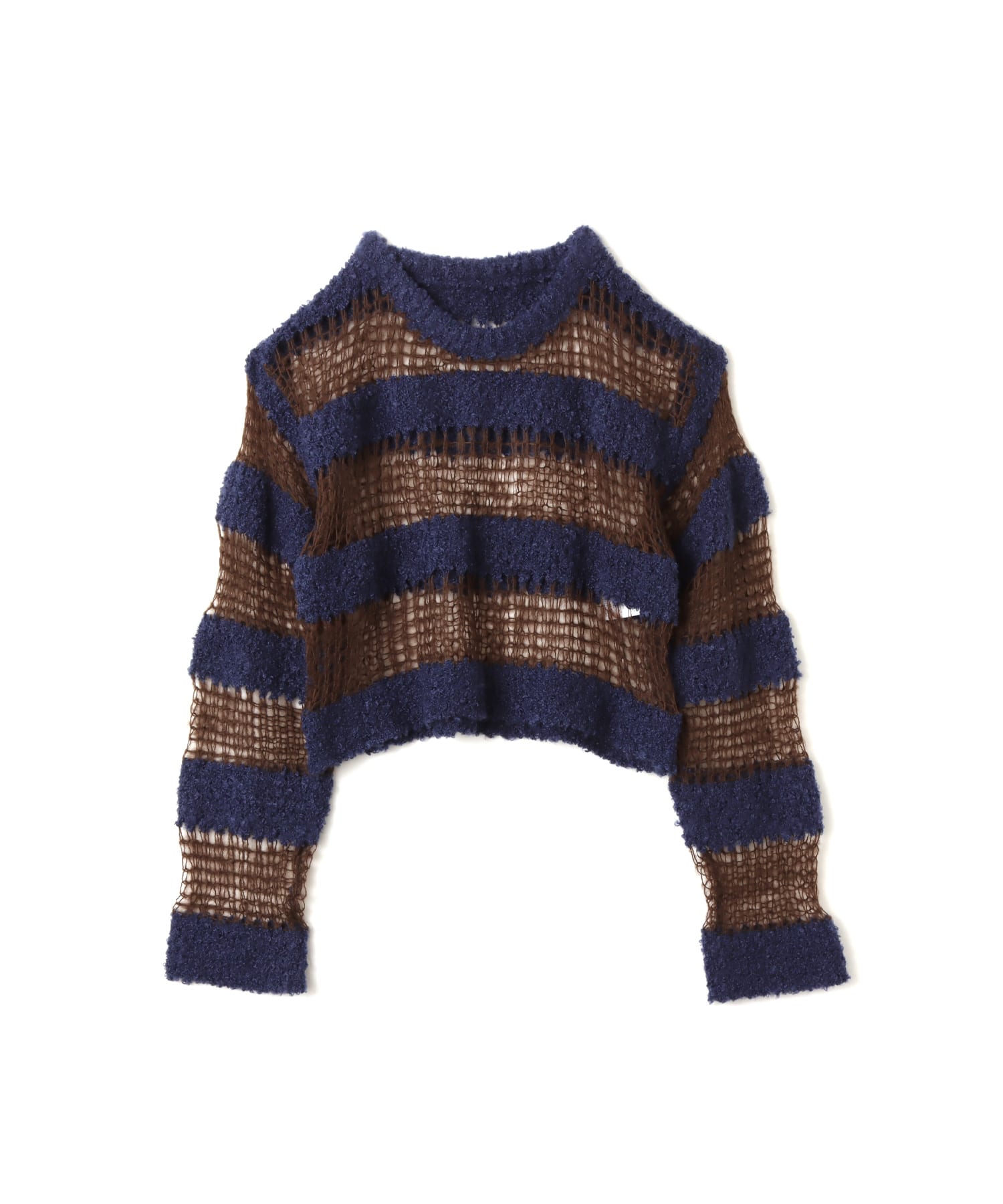 atmos pink Border Knit Top NAVYのメイン画像