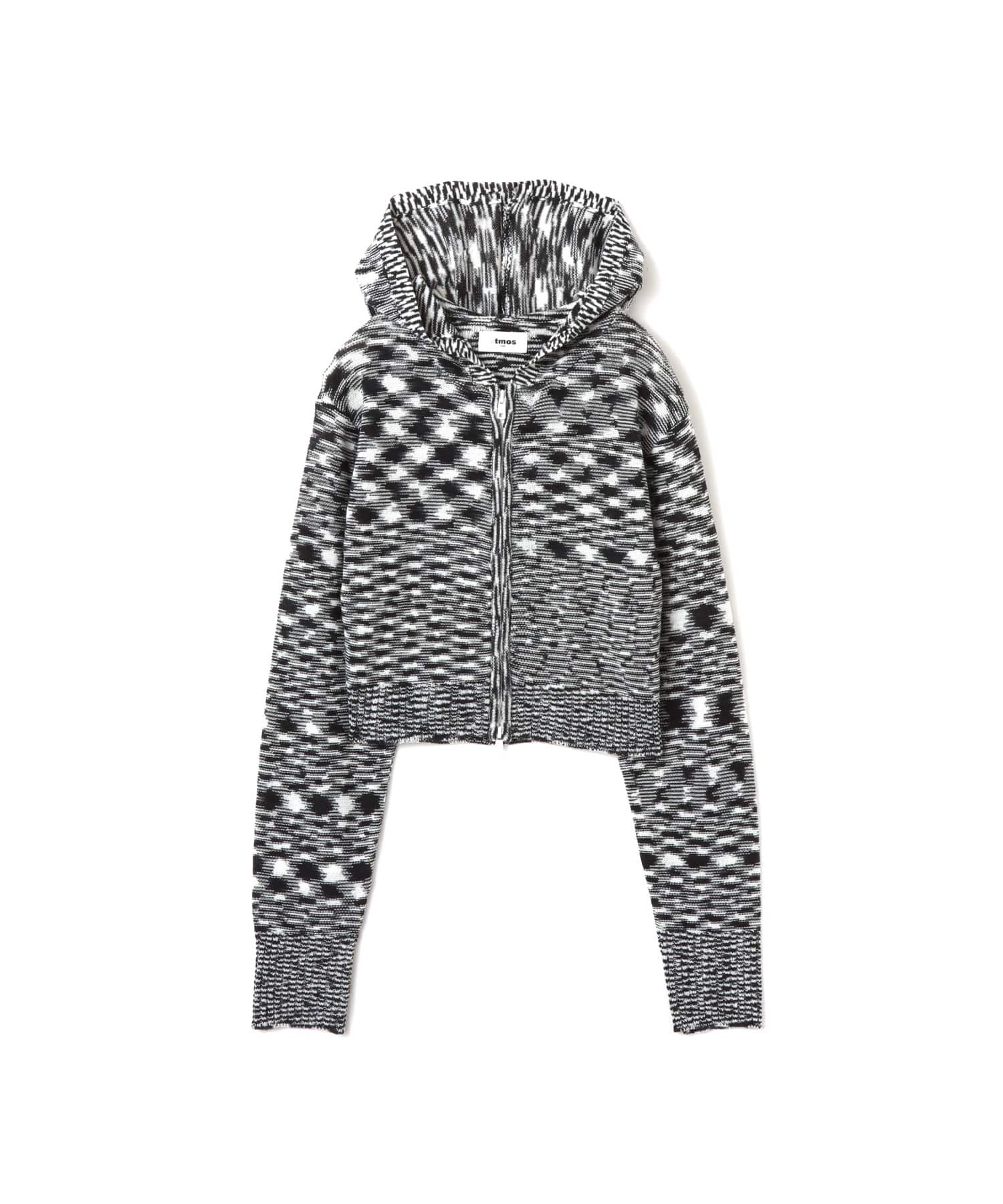 atmos pink Short Zip Knit Hoodie BLACKのメイン画像