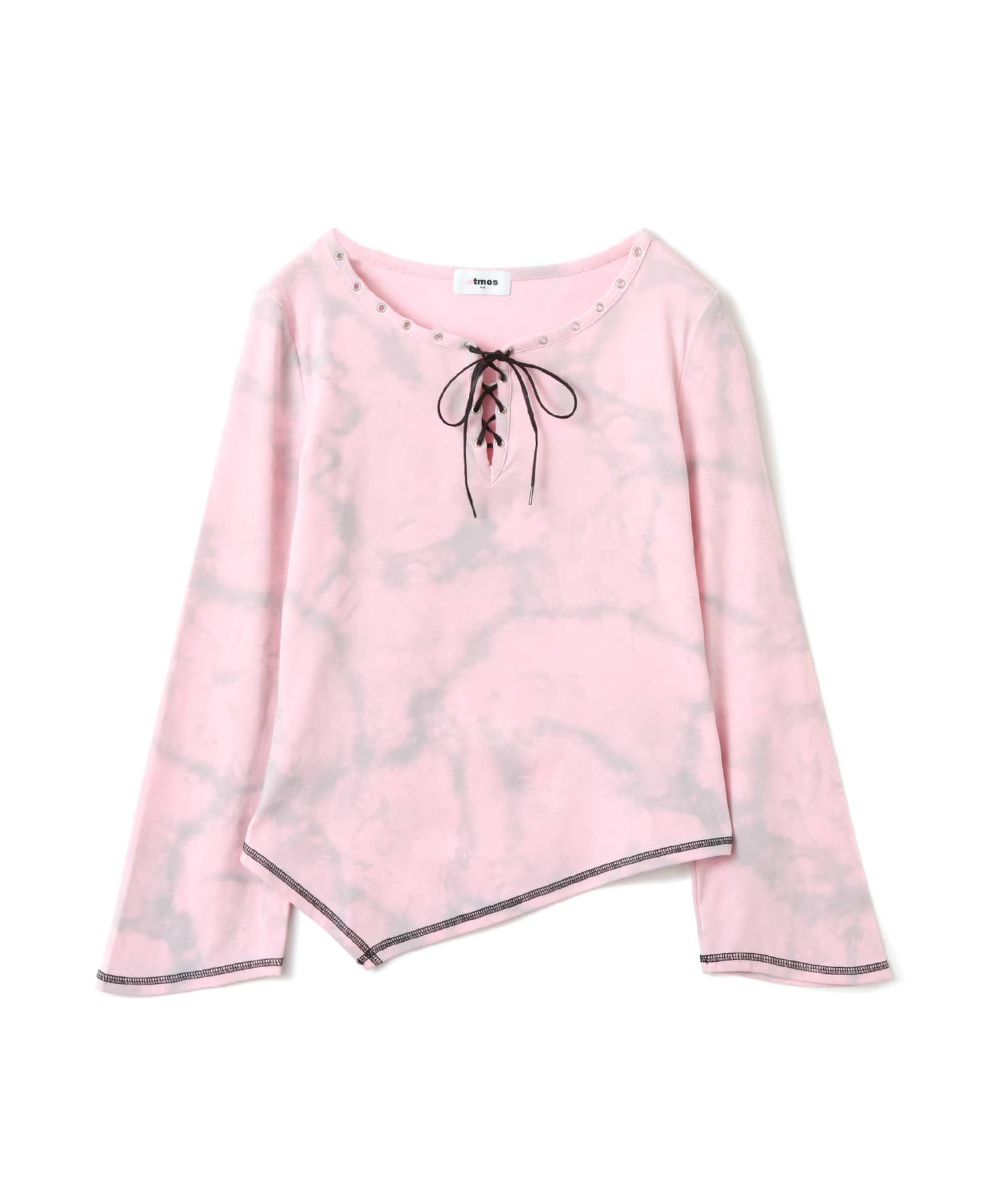atmos pink Lace-up Top PINKのメイン画像