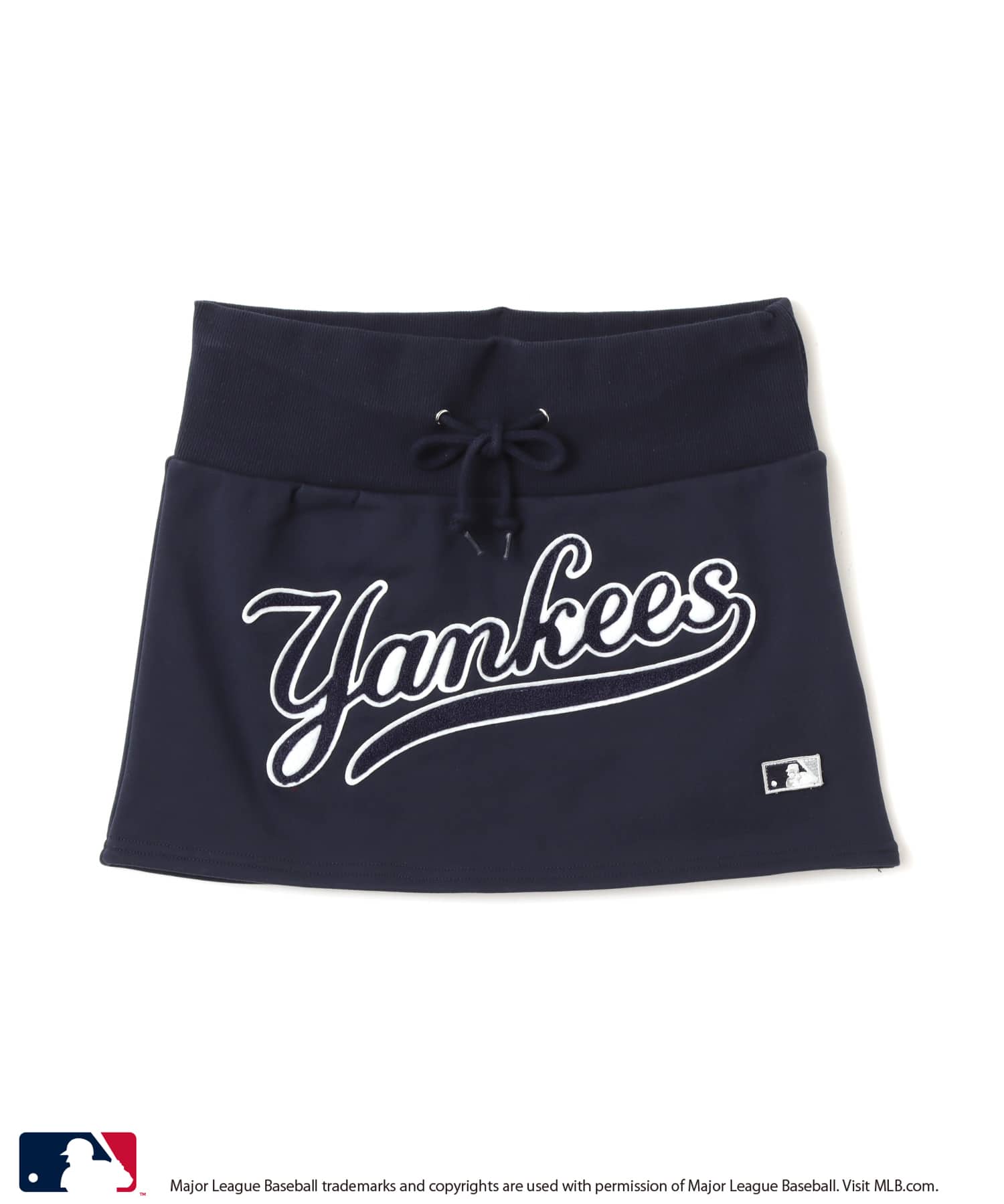 atmos pink MLB Logo Sweat Skirt NAVYのメイン画像