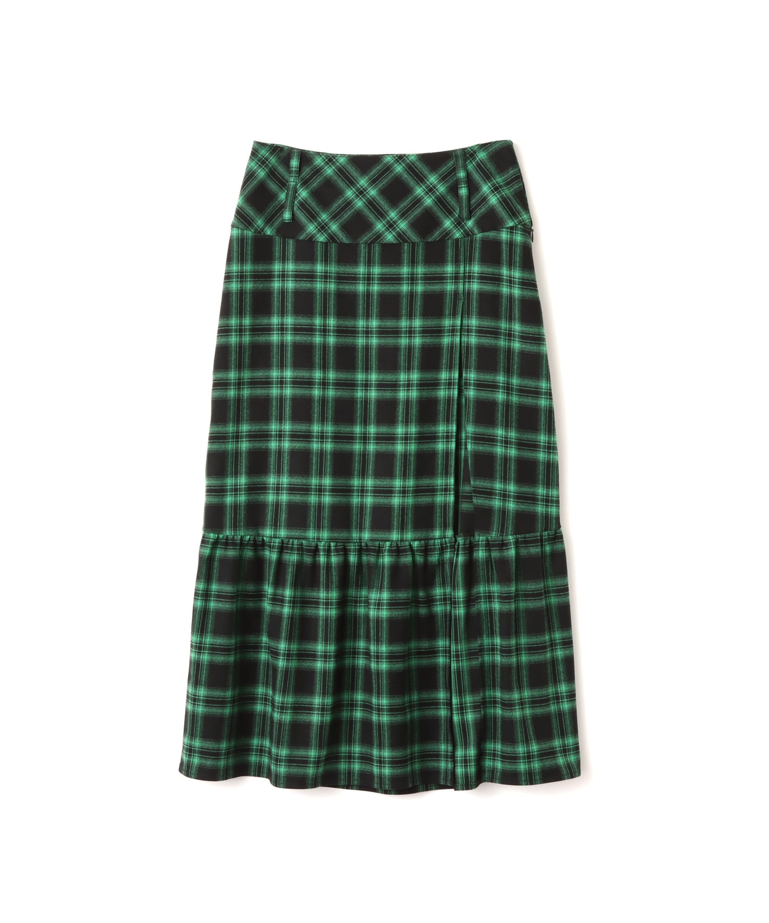 atmos pink Plaid Tiered Skirt GREENのメイン画像