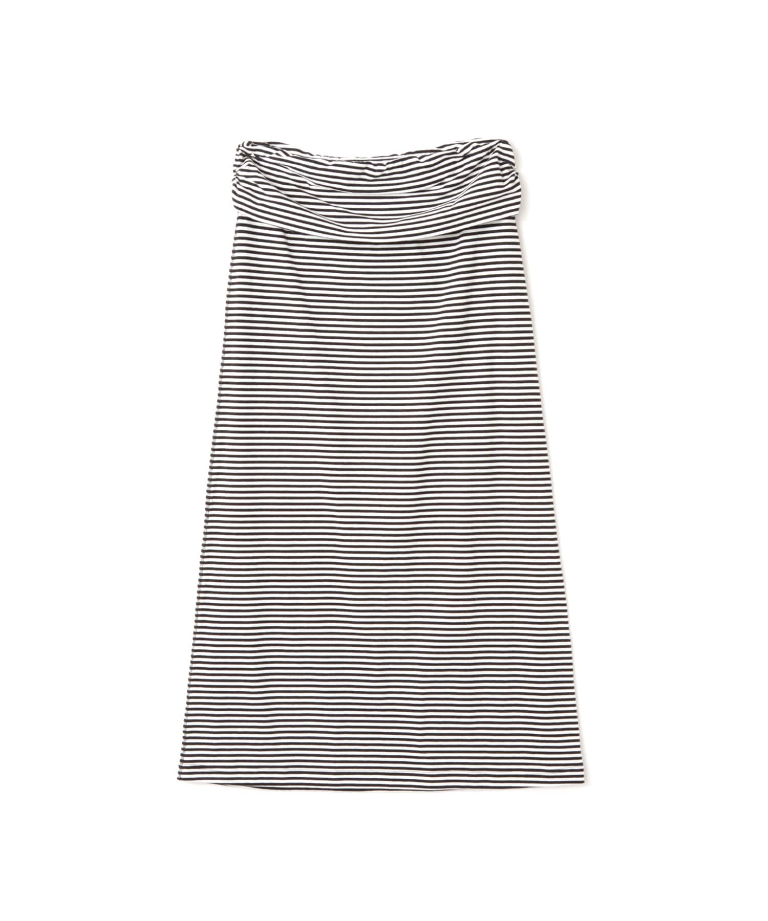atmos pink Border Long Skirt WHITEのメイン画像