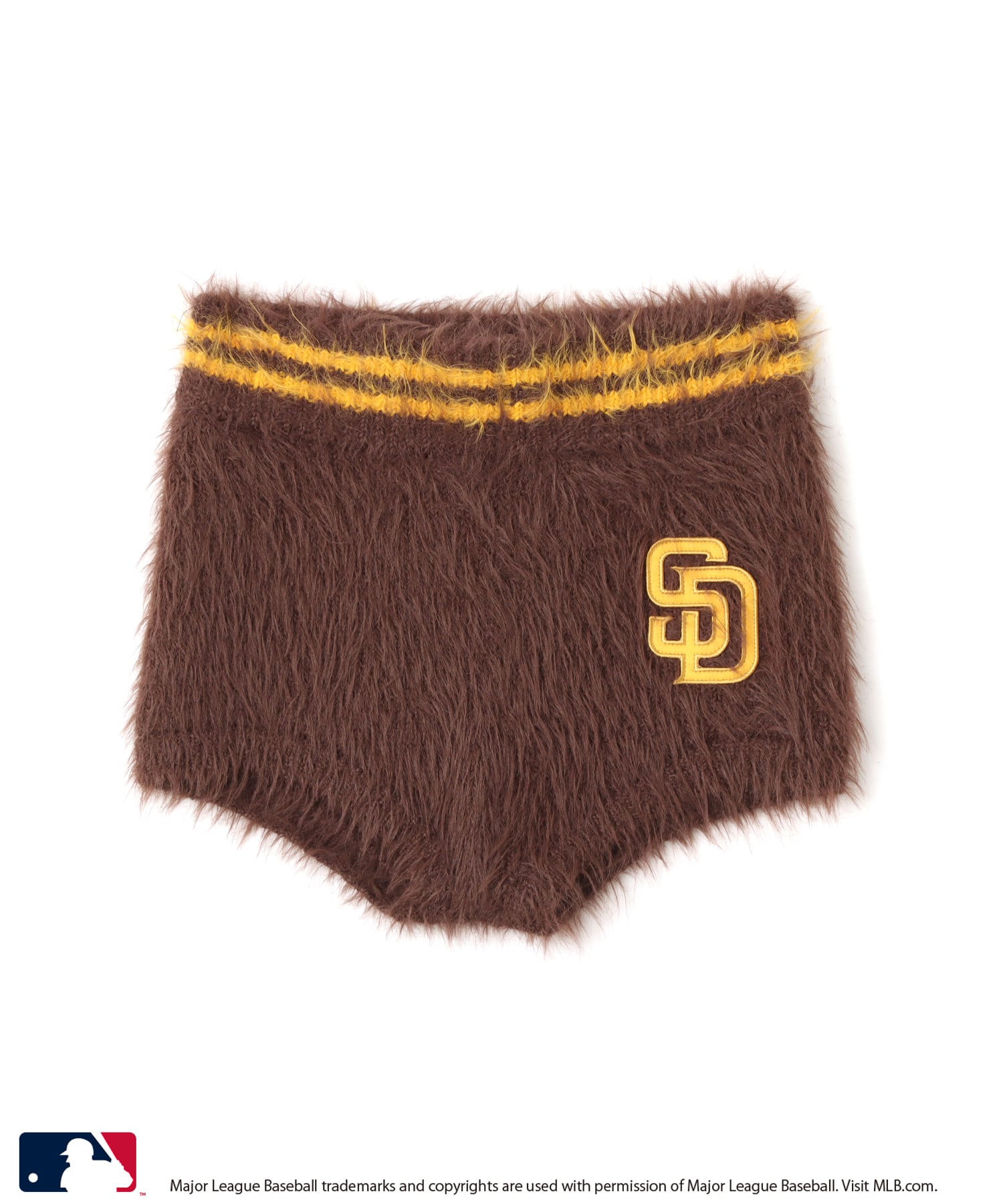 atmos pink MLB Shaggy Knit Short Pants BROWNのメイン画像