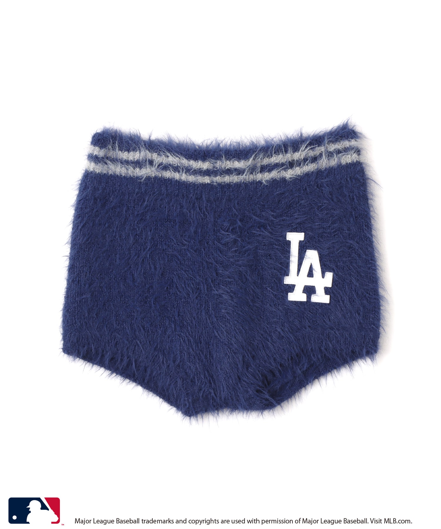 atmos pink MLB Shaggy Knit Short Pants NAVYのメイン画像