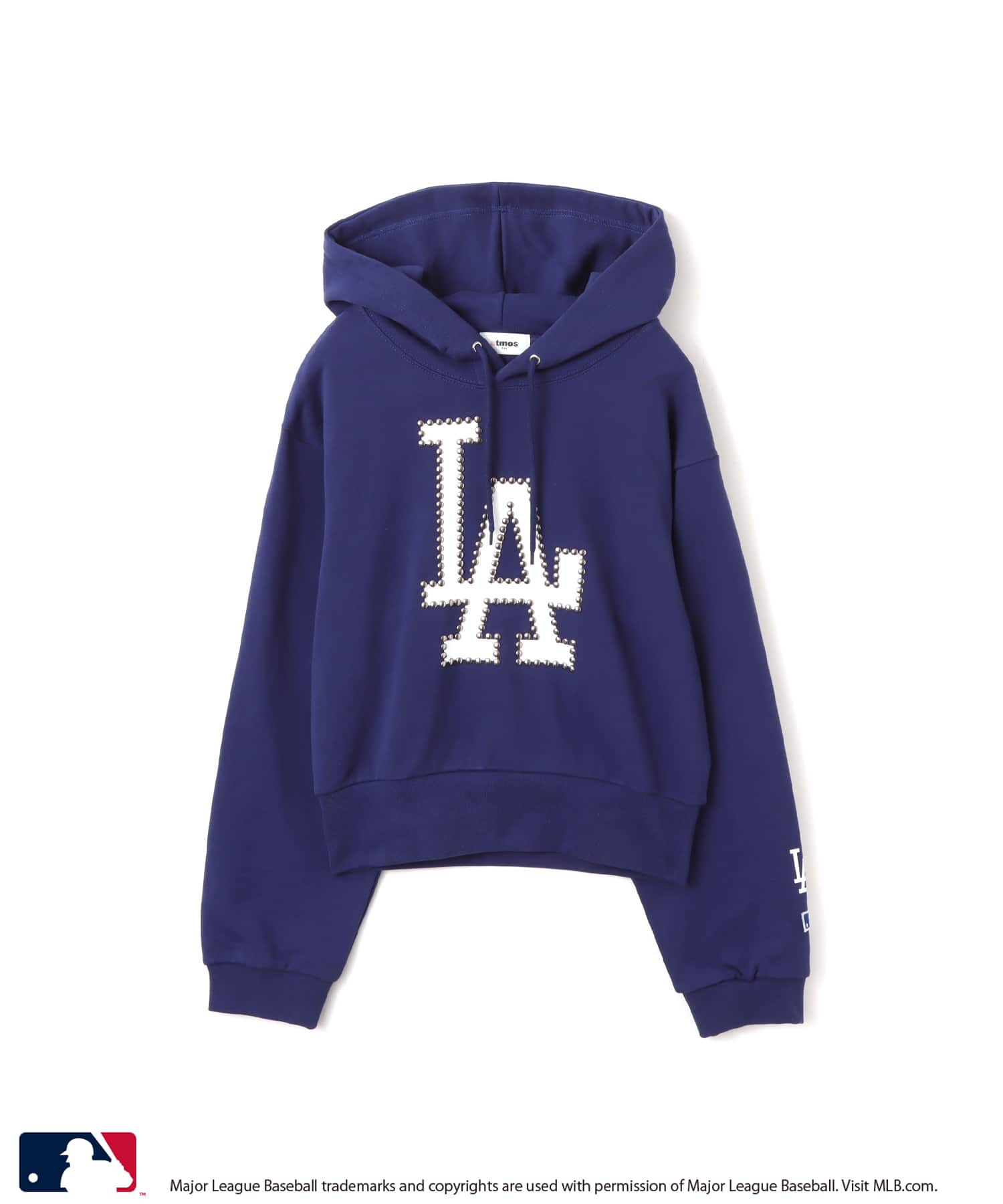 atmos pink MLB Studs Logo Sweat Hoodie BLUEのメイン画像