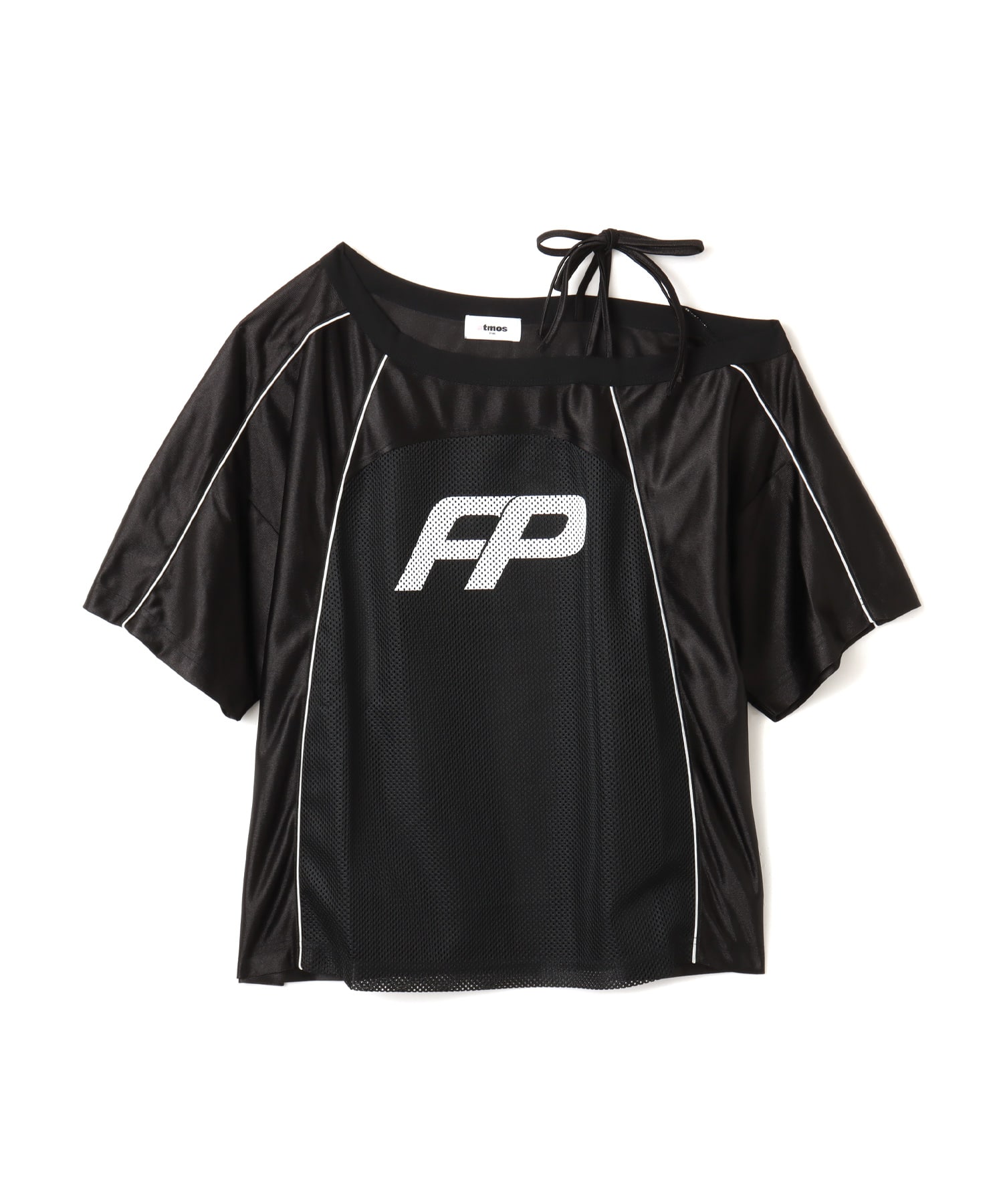 atmos pink Off Shoulder Football T-shirt BLACKのメイン画像