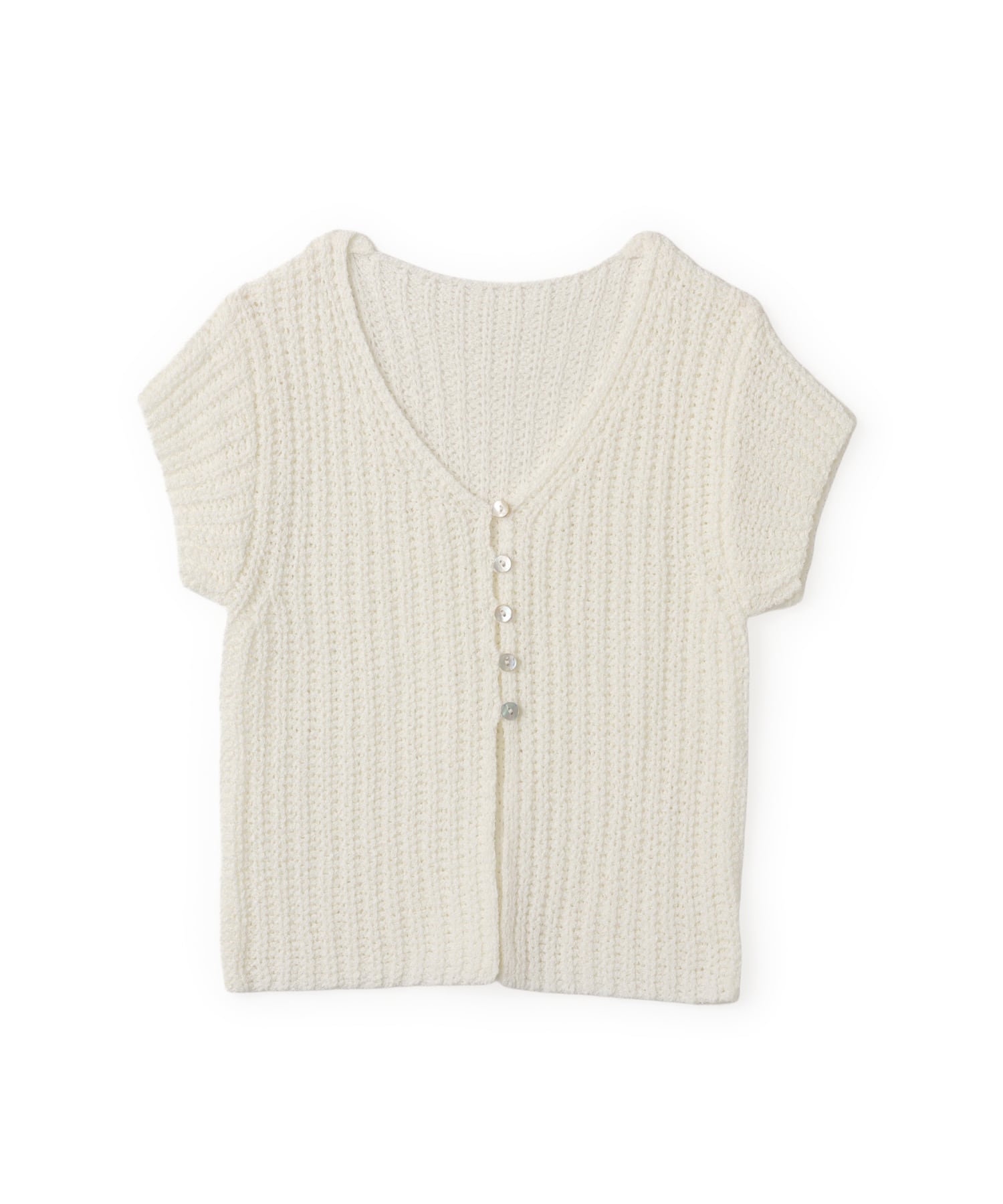 atmos pink Summer Knit Cardigan WHITEのメイン画像