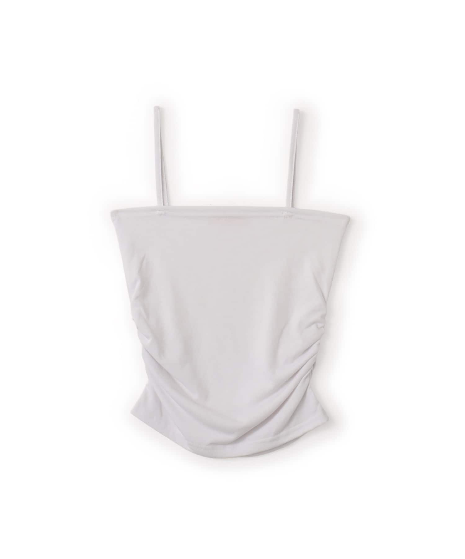 atmos pink Side Gather Tank Top WHITEのメイン画像