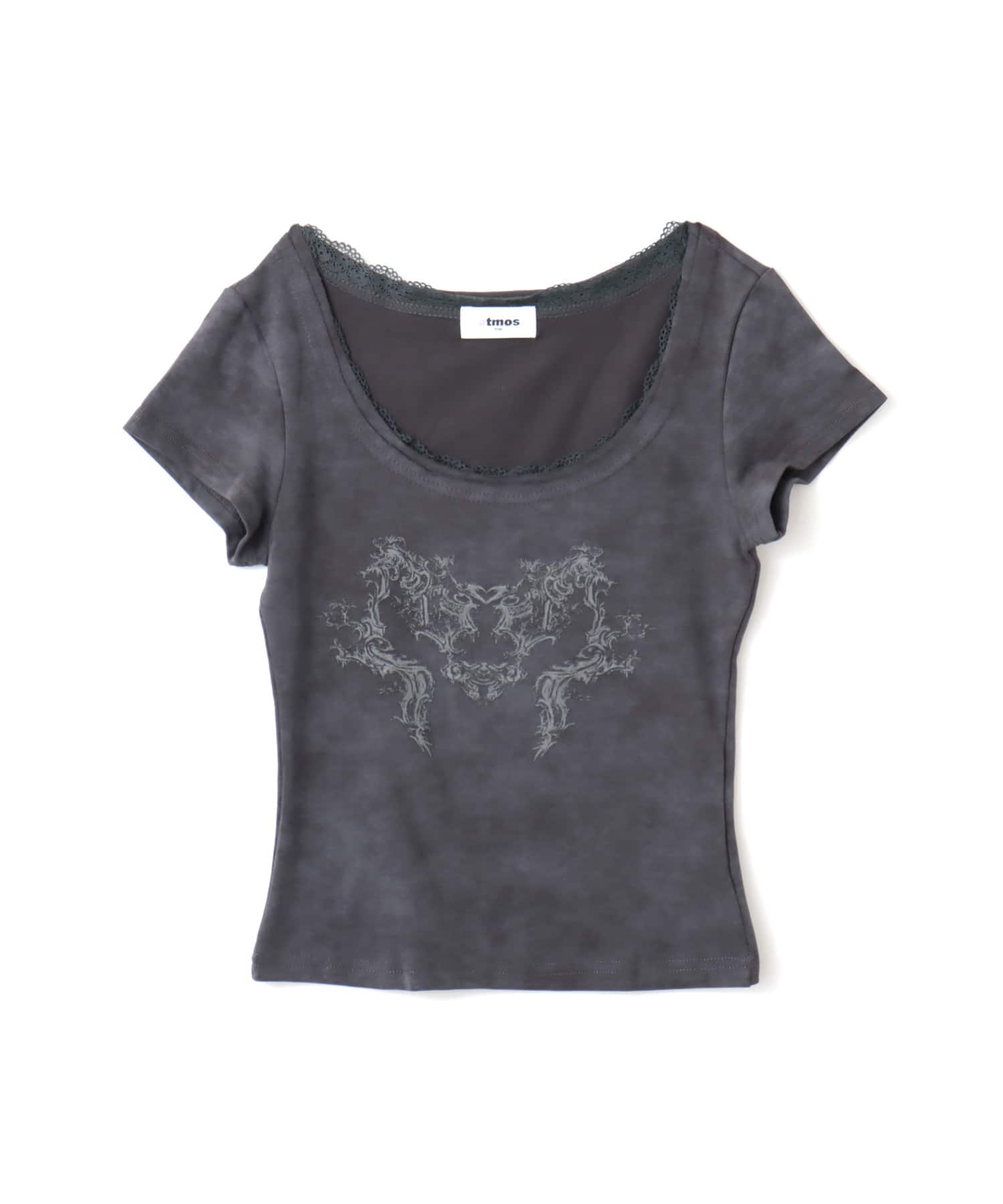 atmos pink Lace Print T-shirt BLACKのメイン画像