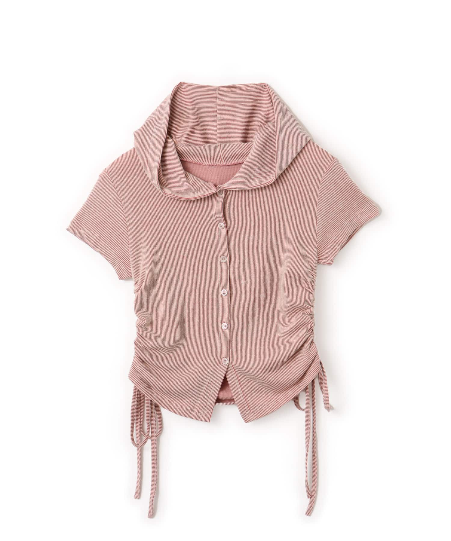 atmos pink Shirring Hoodie Cardigan PINKのメイン画像