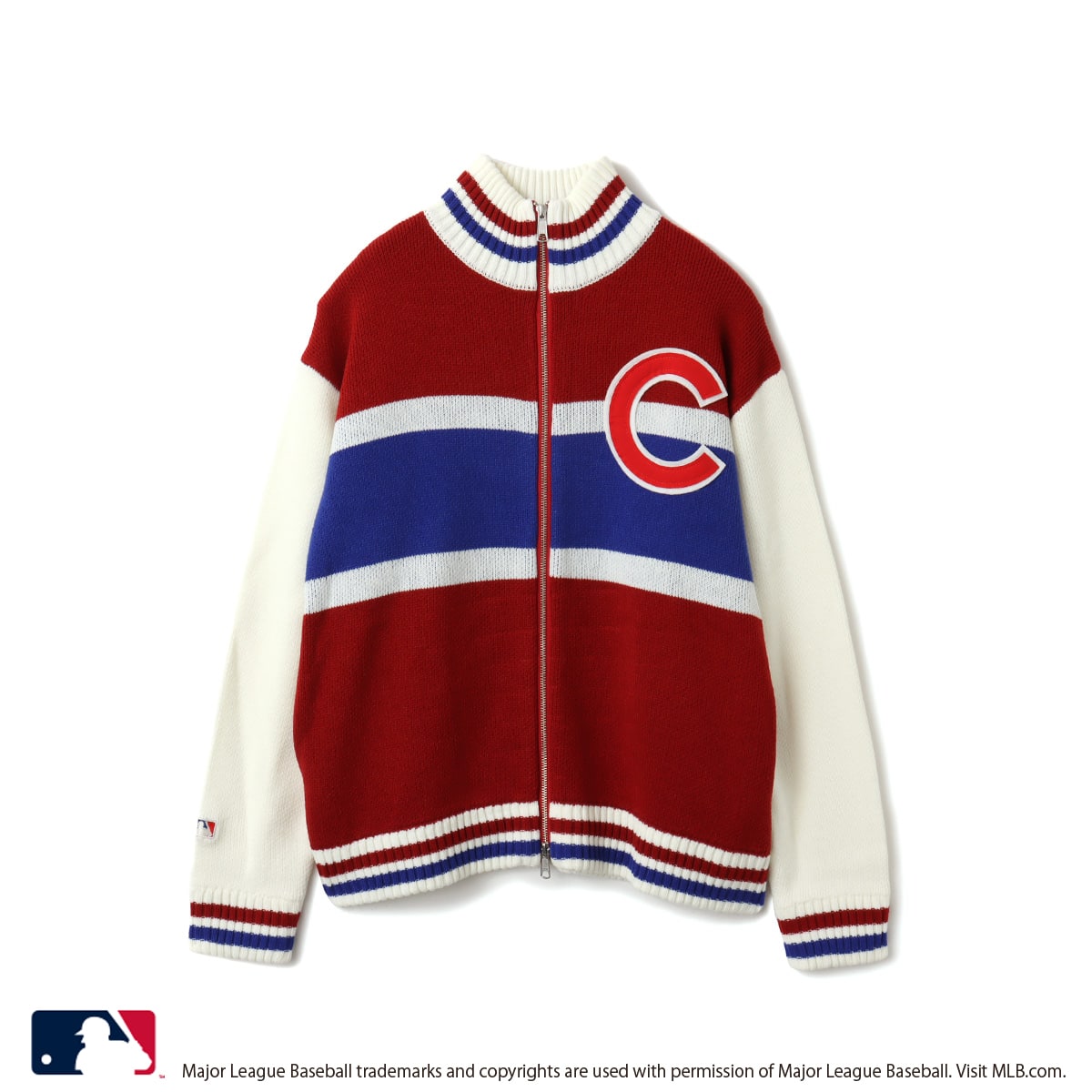 atmos pink MLB Knit Blouson REDのメイン画像