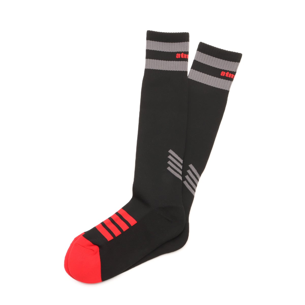 atmos pink Soccer High Socks BLACKのメイン画像