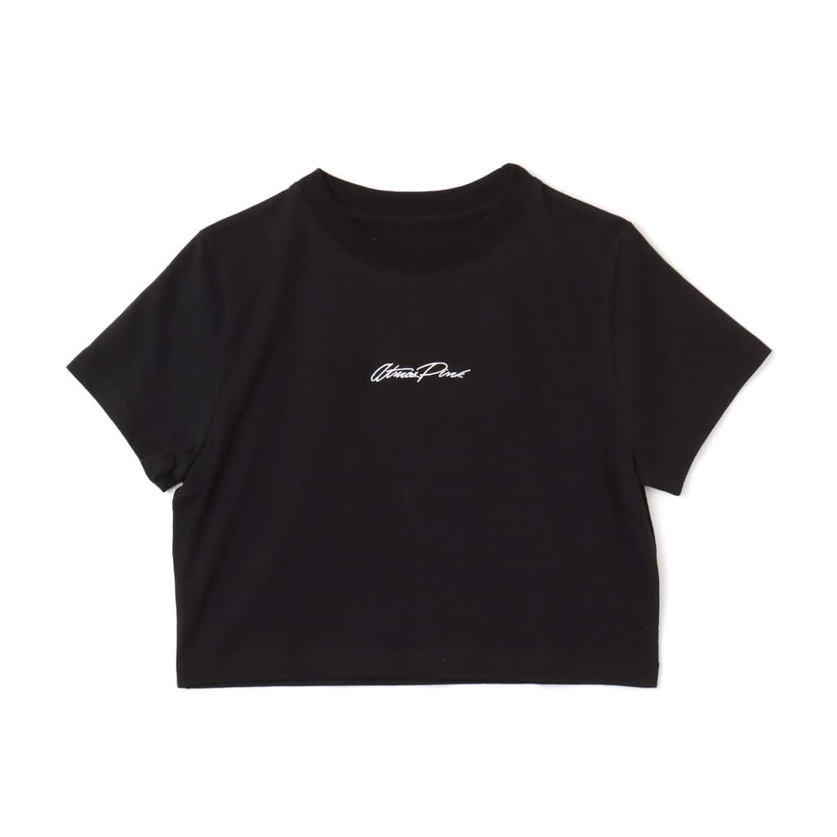 atmos pink Classic Embroidery Logo Short T-shirt BLACKのメイン画像