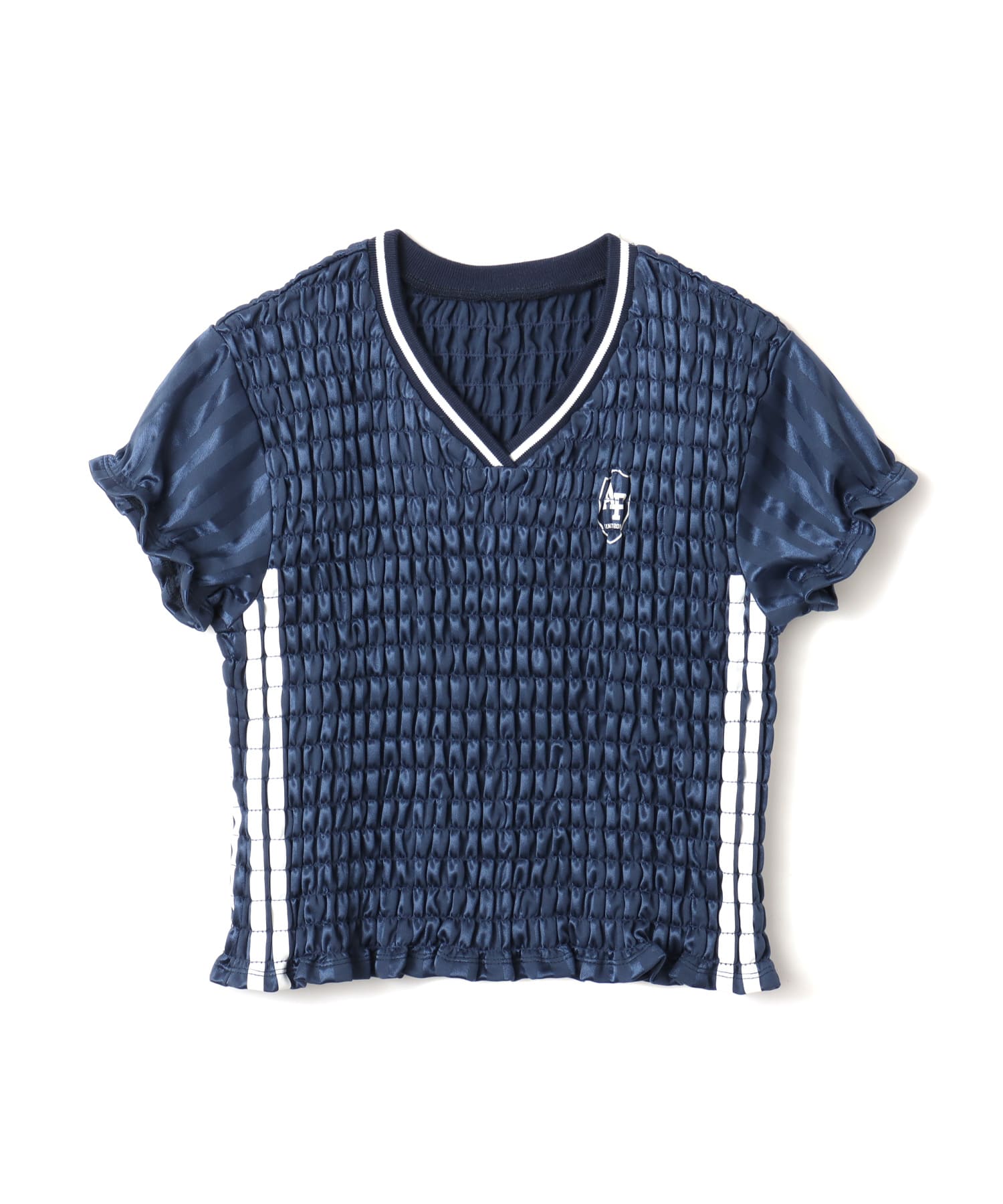 atmos pink Shirring Mini Game Shirt NAVYのメイン画像