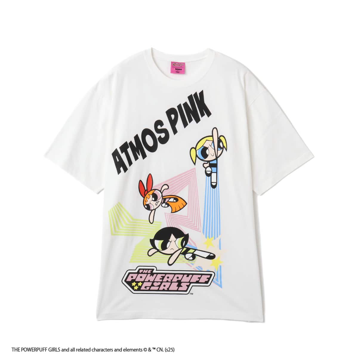 The Powerpuff Girls x atmos pink Vintage T-shirt WHITEのメイン画像
