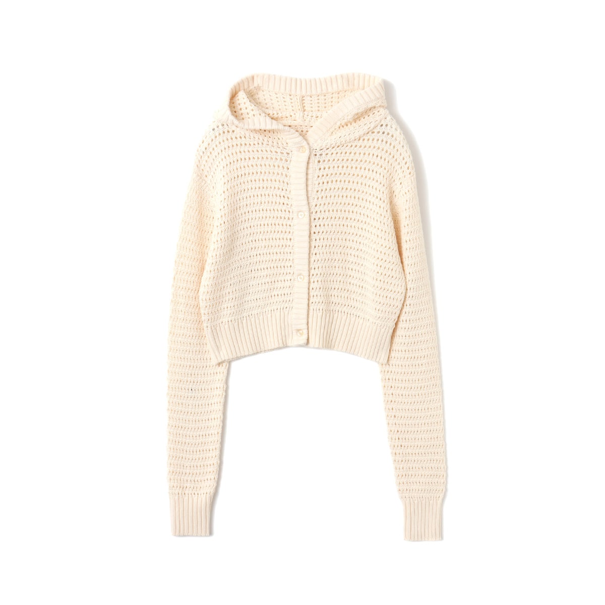 atmos pink Hoodie Knit Cardigan IVORYのメイン画像