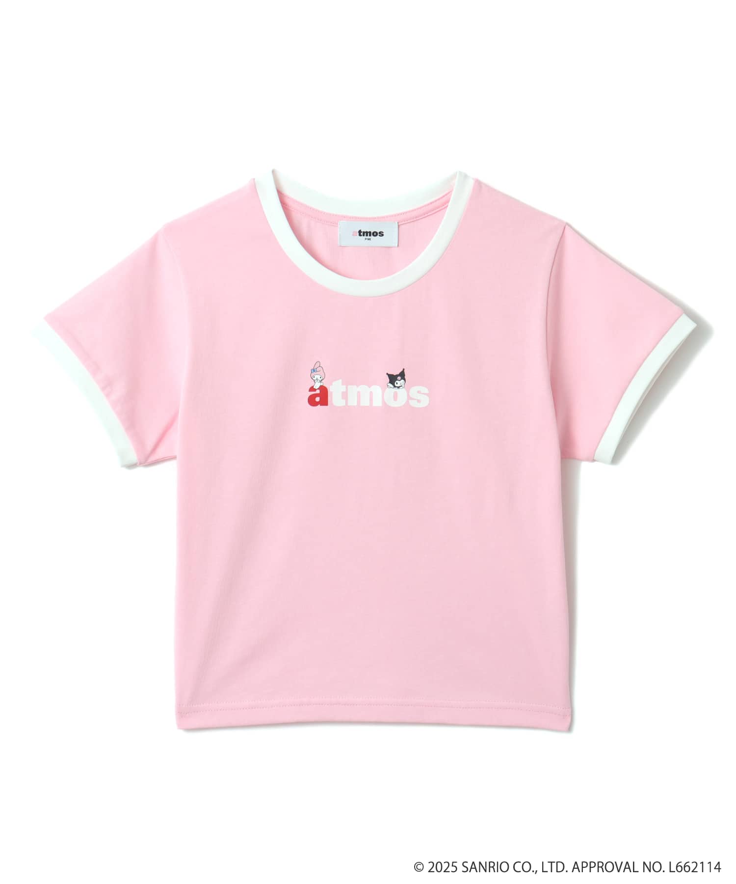 atmos pink x MY MELODY & KUROMI Ringer Neck T-shirt PINKのメイン画像